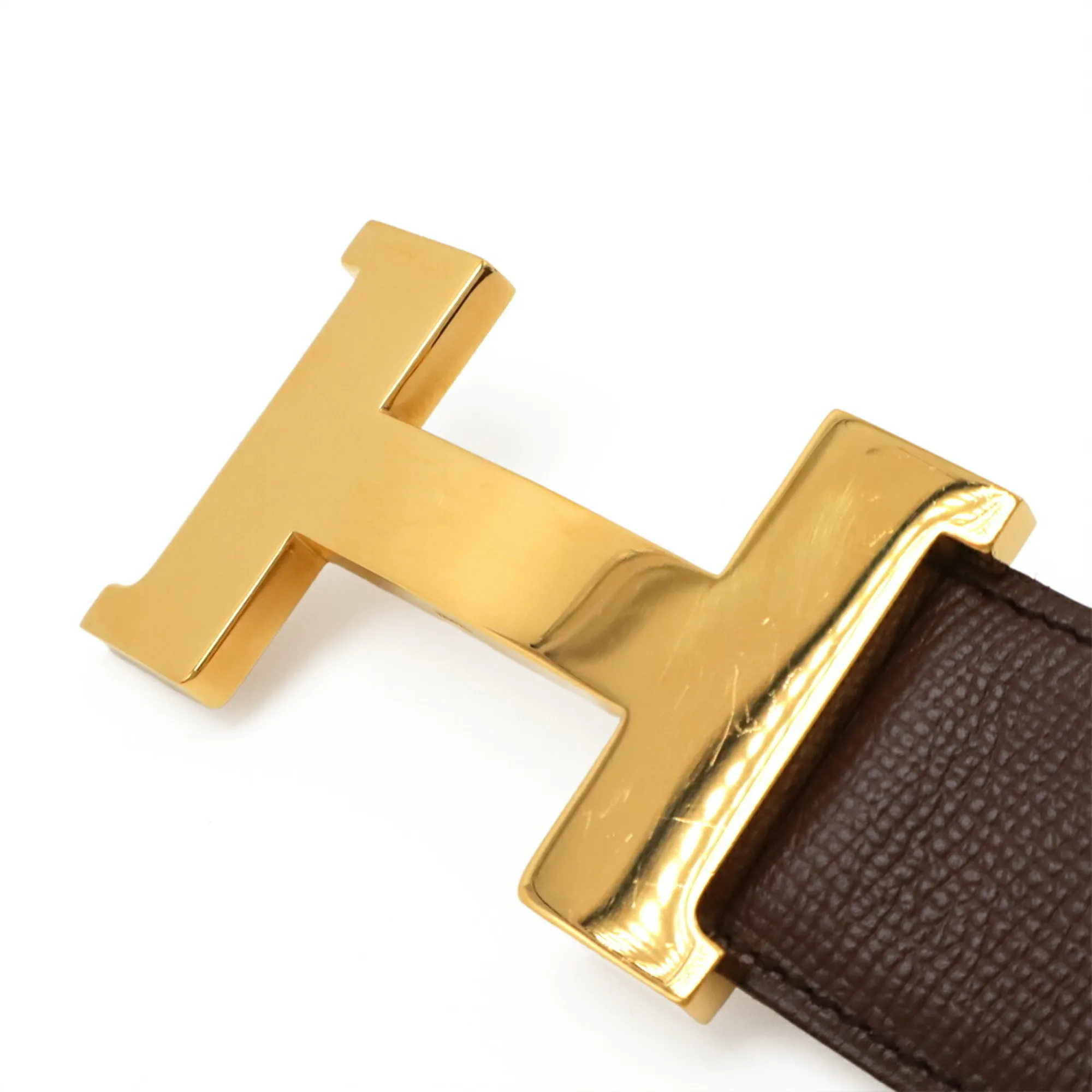 HERMES Brown Leather Belt