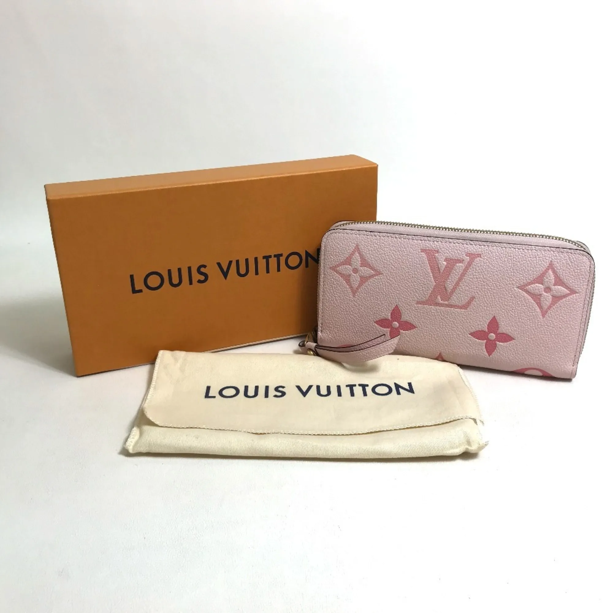 LOUIS VUITTON Pink Monogram Leather Wallet