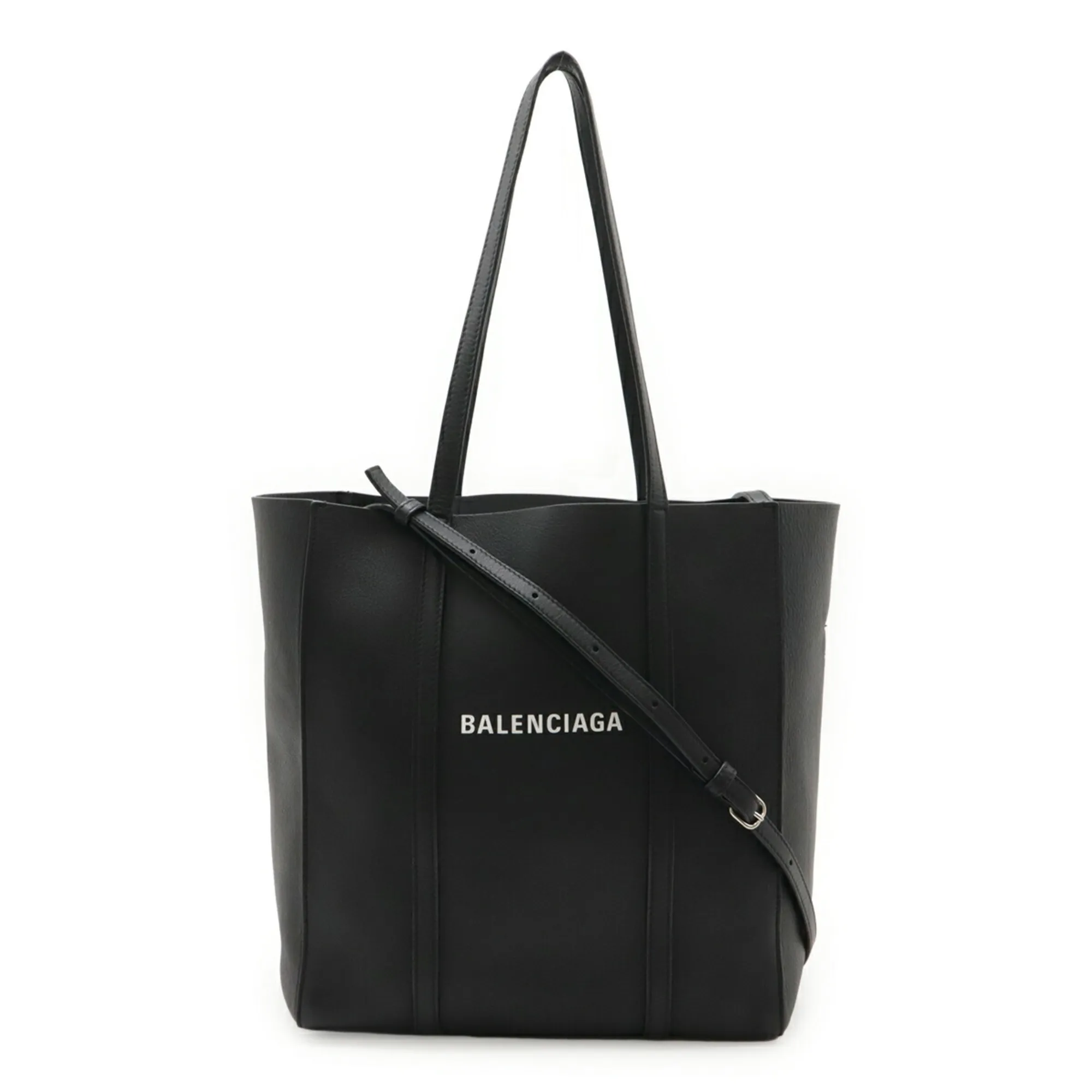 BALENCIAGA Black Leather Shoulder Bag