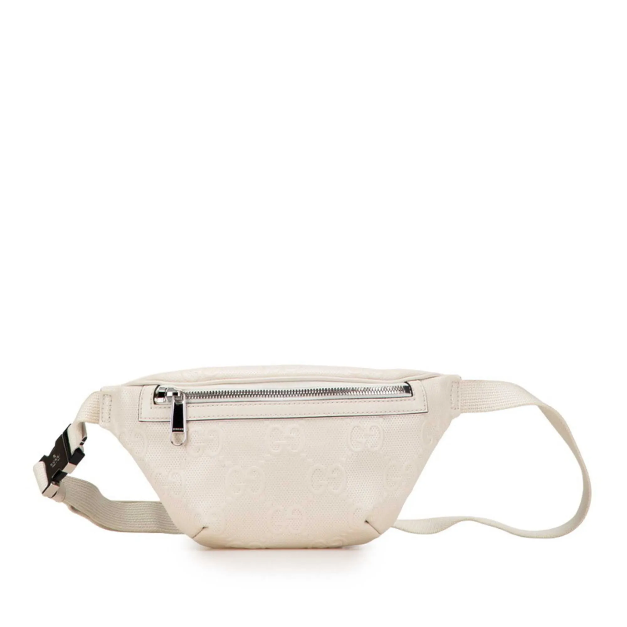 GUCCI White Leather Fanny Pack