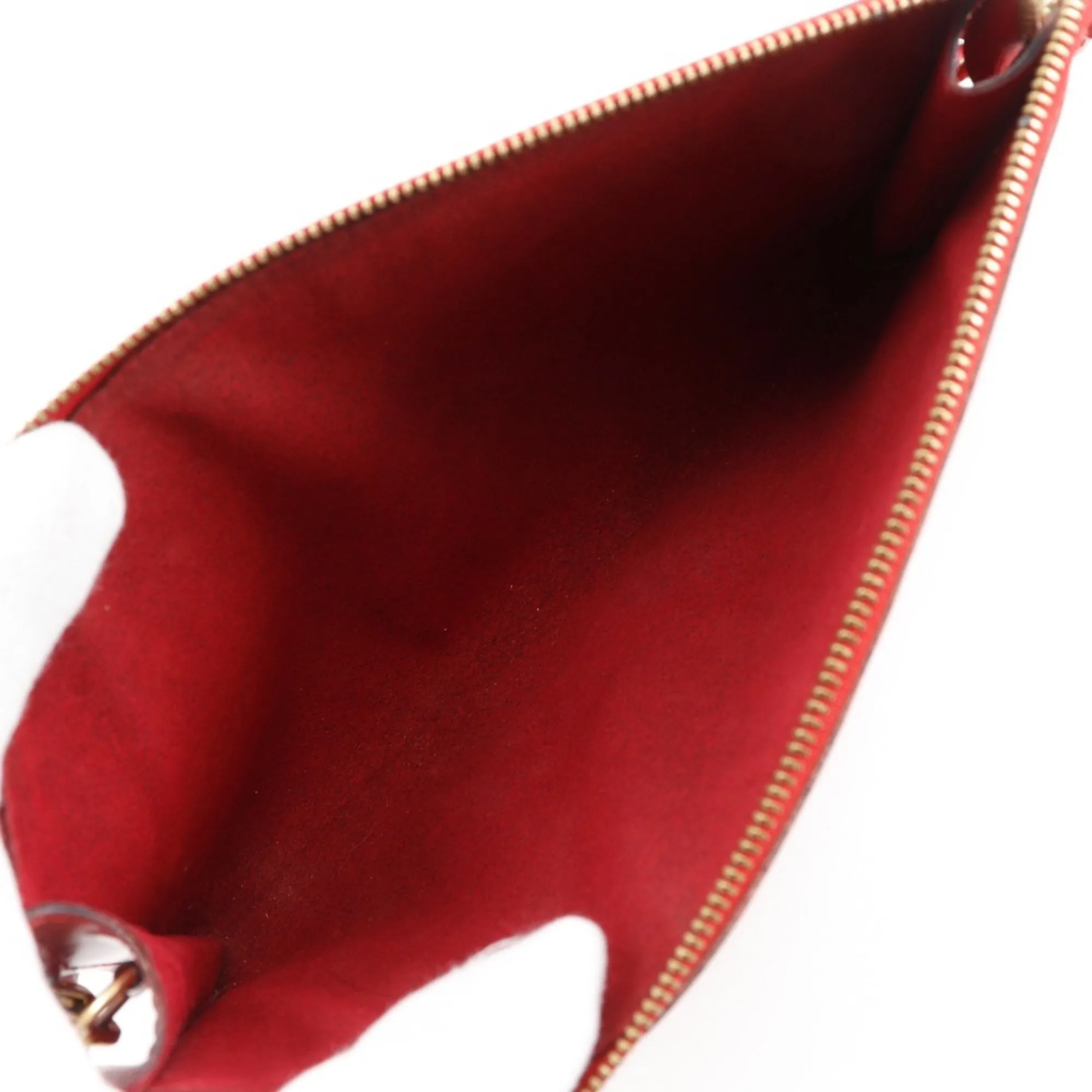 LOUIS VUITTON Red Leather Pouch