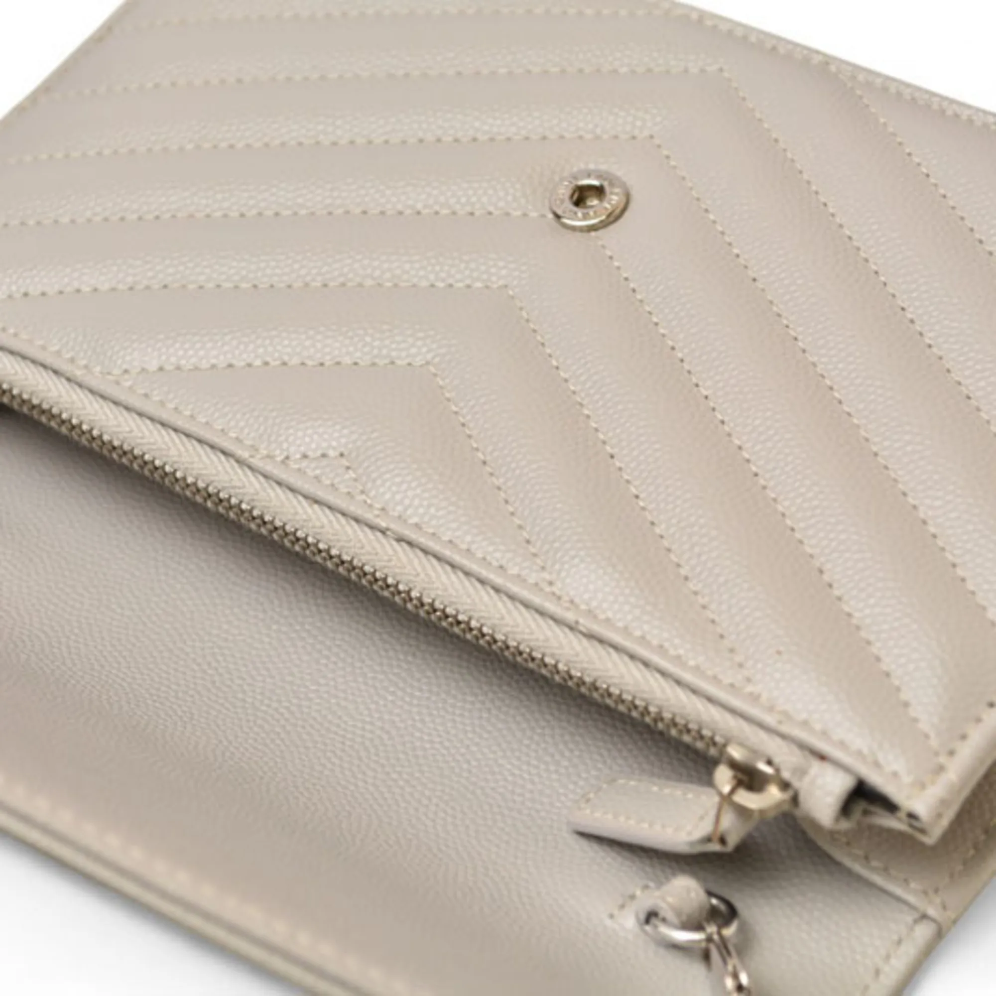 SAINT LAURENT Gray Monogram Wallet