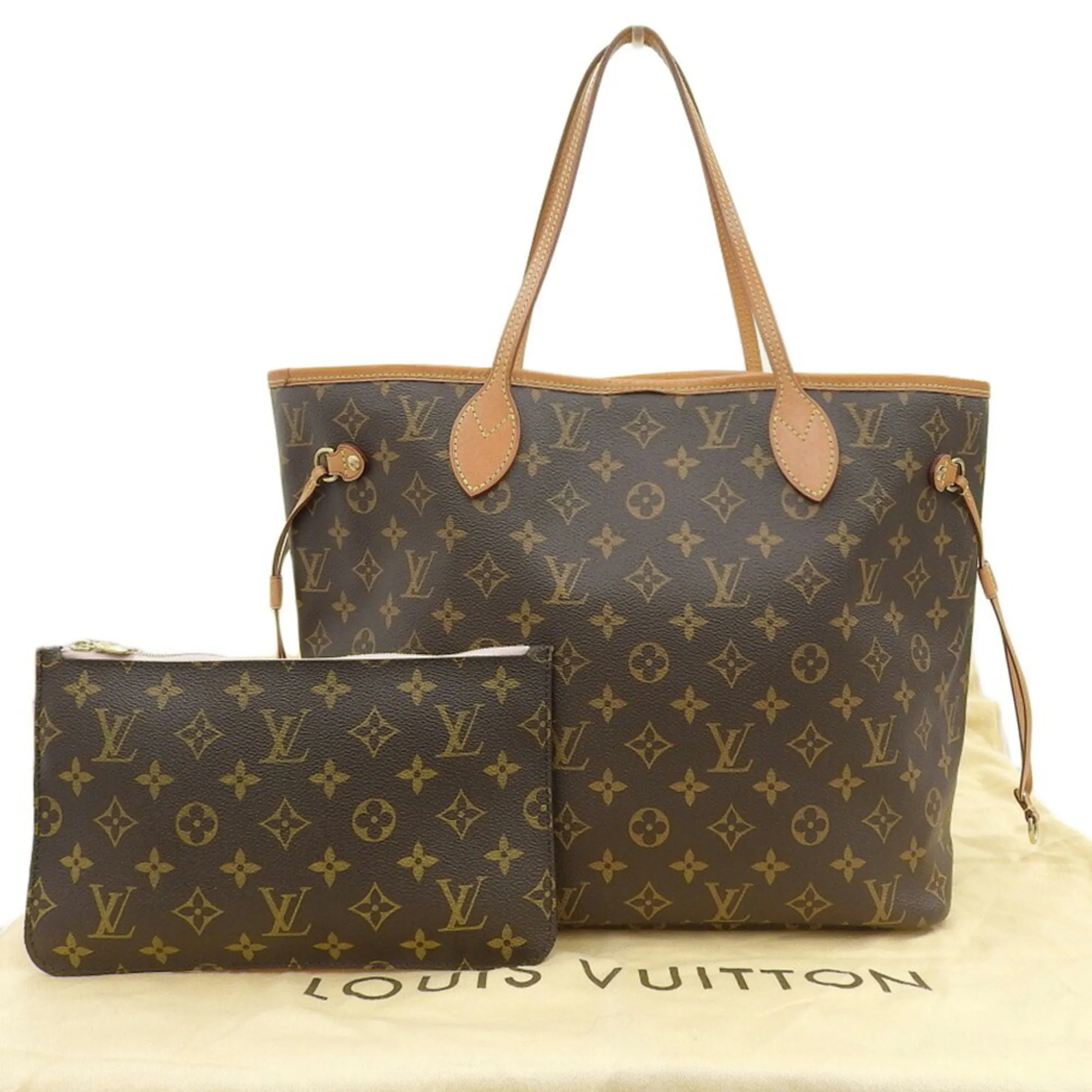 LOUIS VUITTON Pink Monogram Neverfull MM Tote Bag