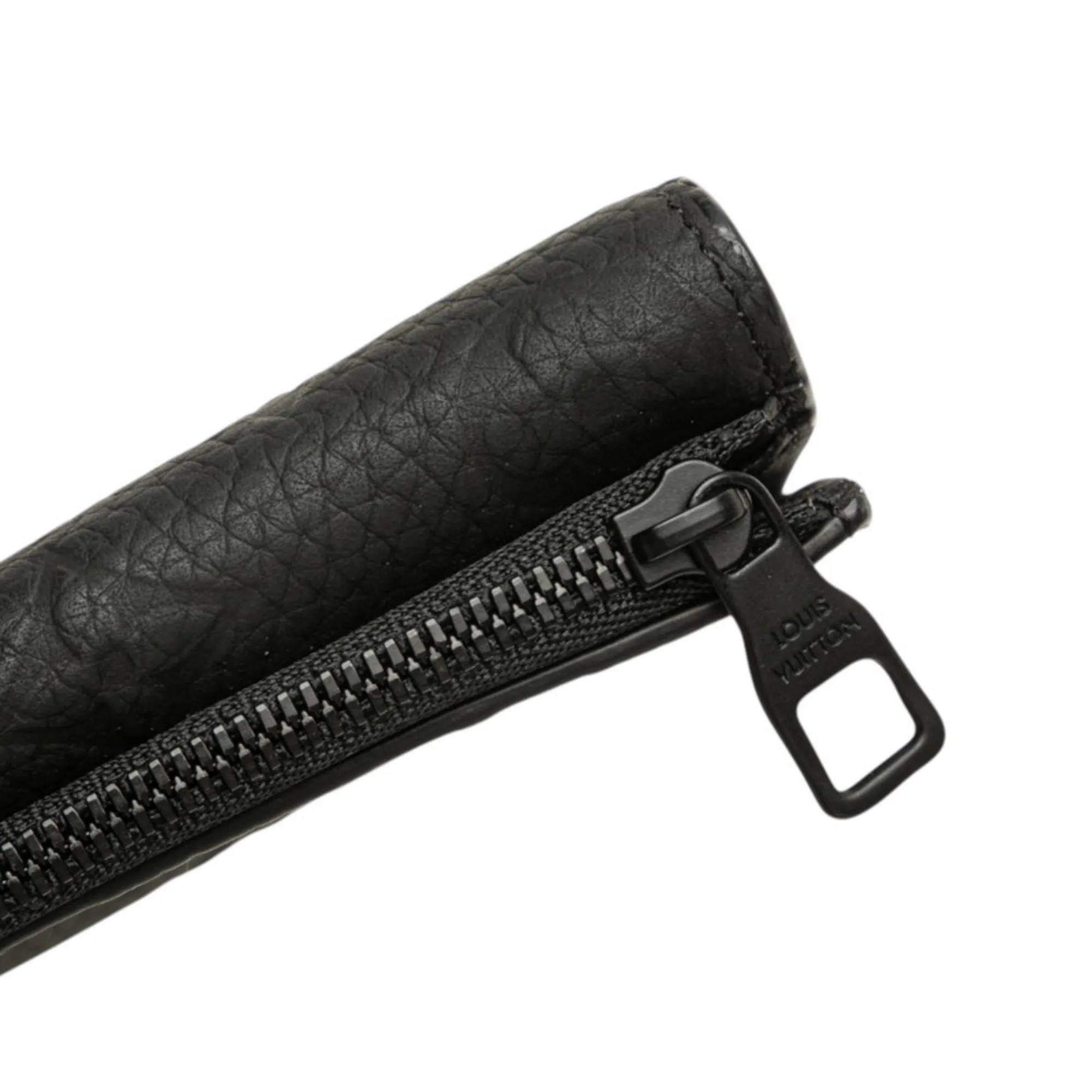 LOUIS VUITTON Black Monogram Leather Wallet