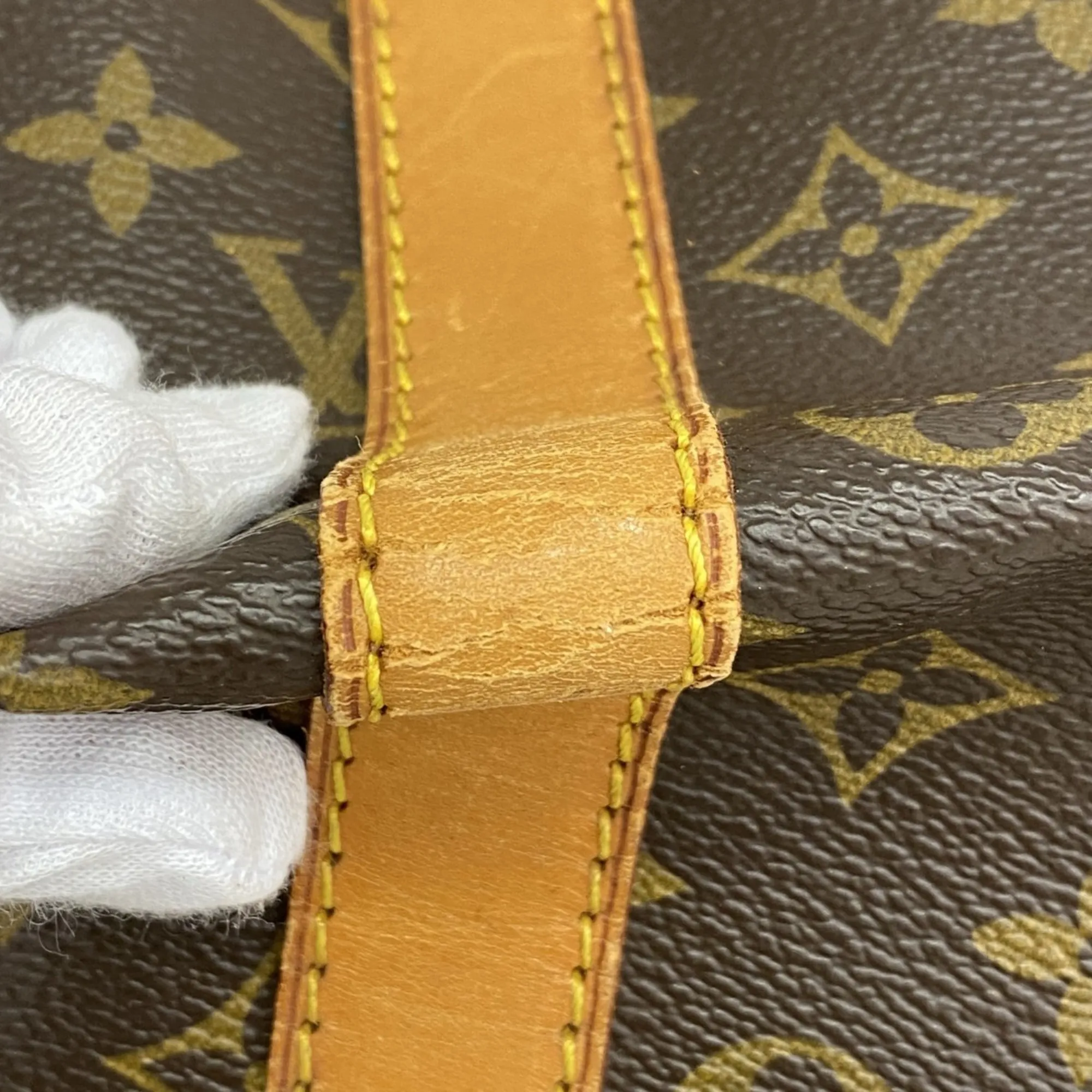 LOUIS VUITTON Brown Monogram Keepall Bandouliere 55 Boston Bag