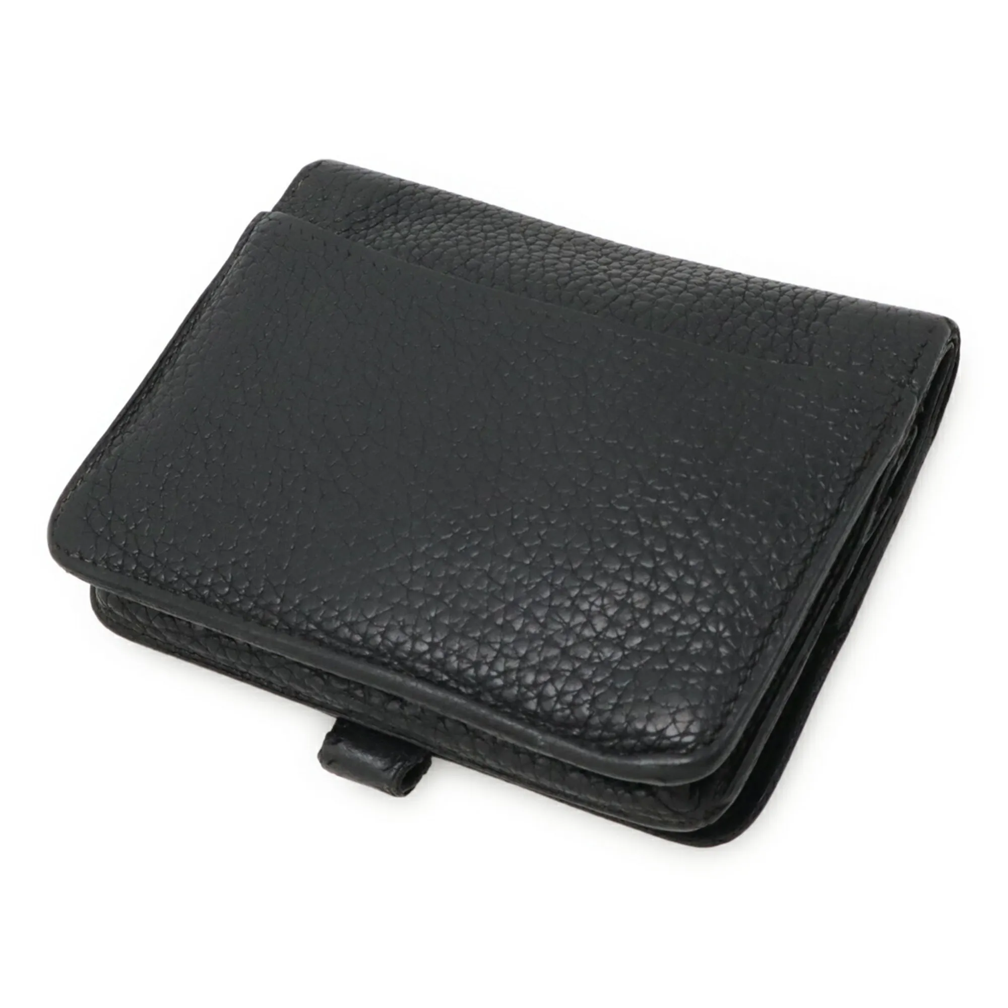 HERMES Black Leather Wallet