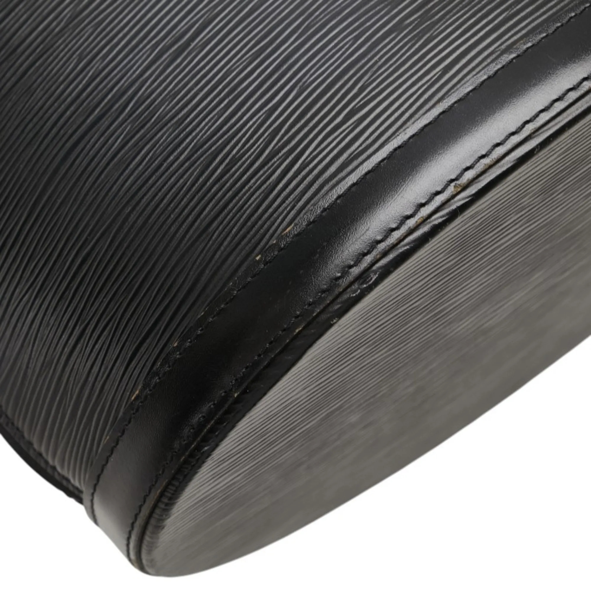 LOUIS VUITTON Black Leather Shoulder Bag