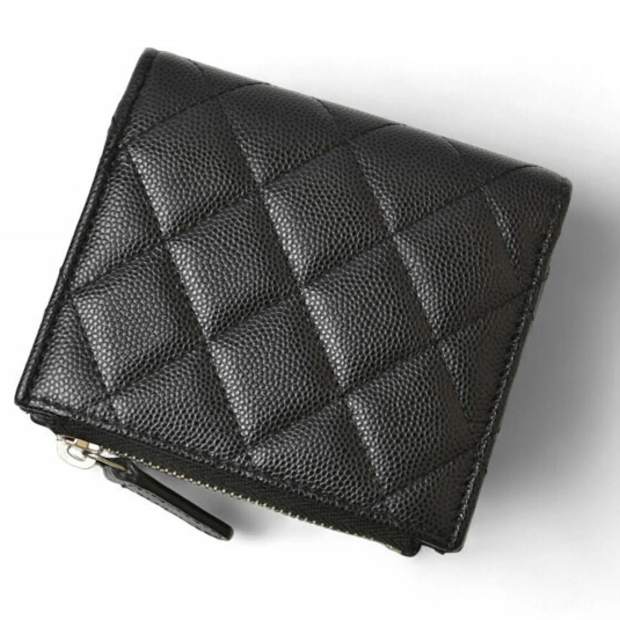 CHANEL Black Caviar Leather Wallet
