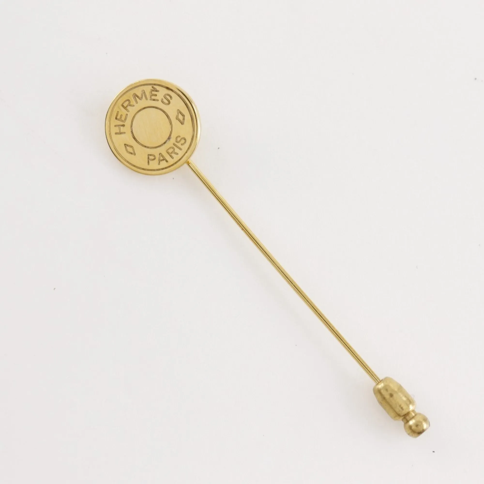 HERMES Gold Brooch