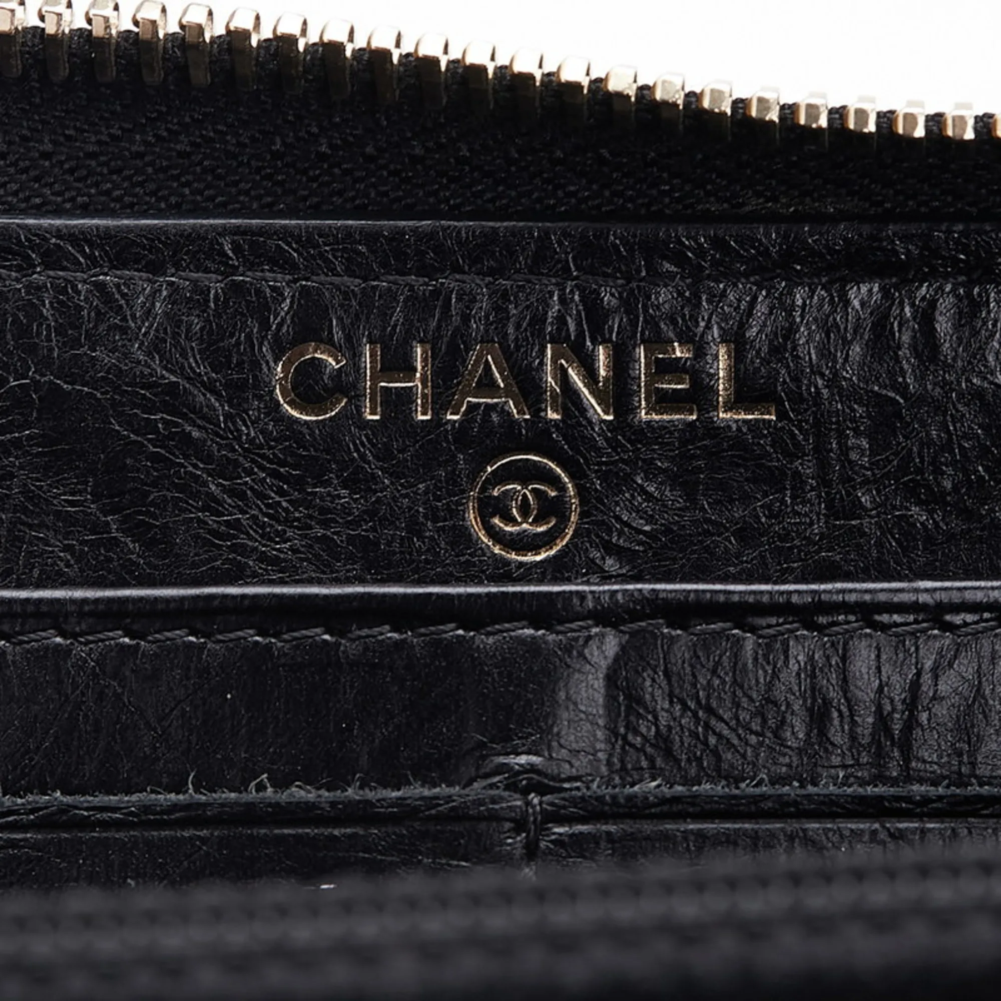 CHANEL Black Leather Wallet