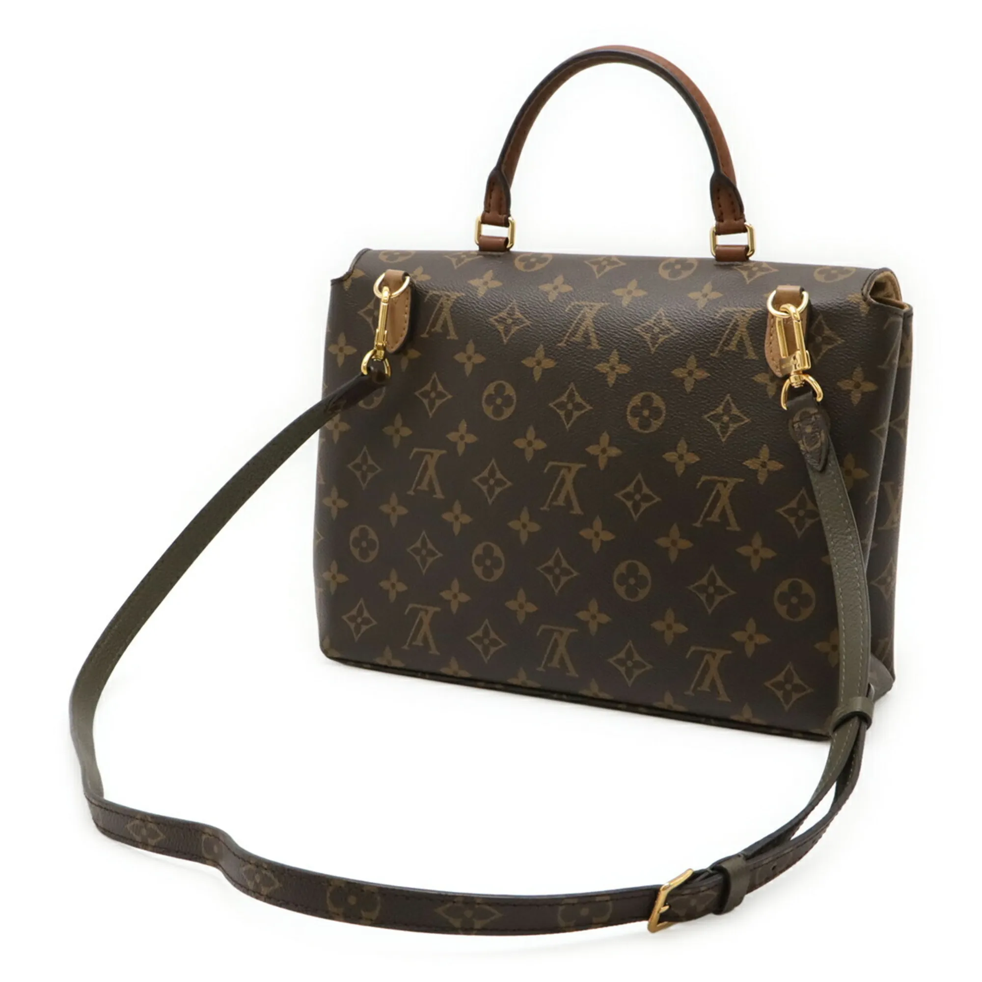LOUIS VUITTON Brown Monogram Leather Shoulder Bag