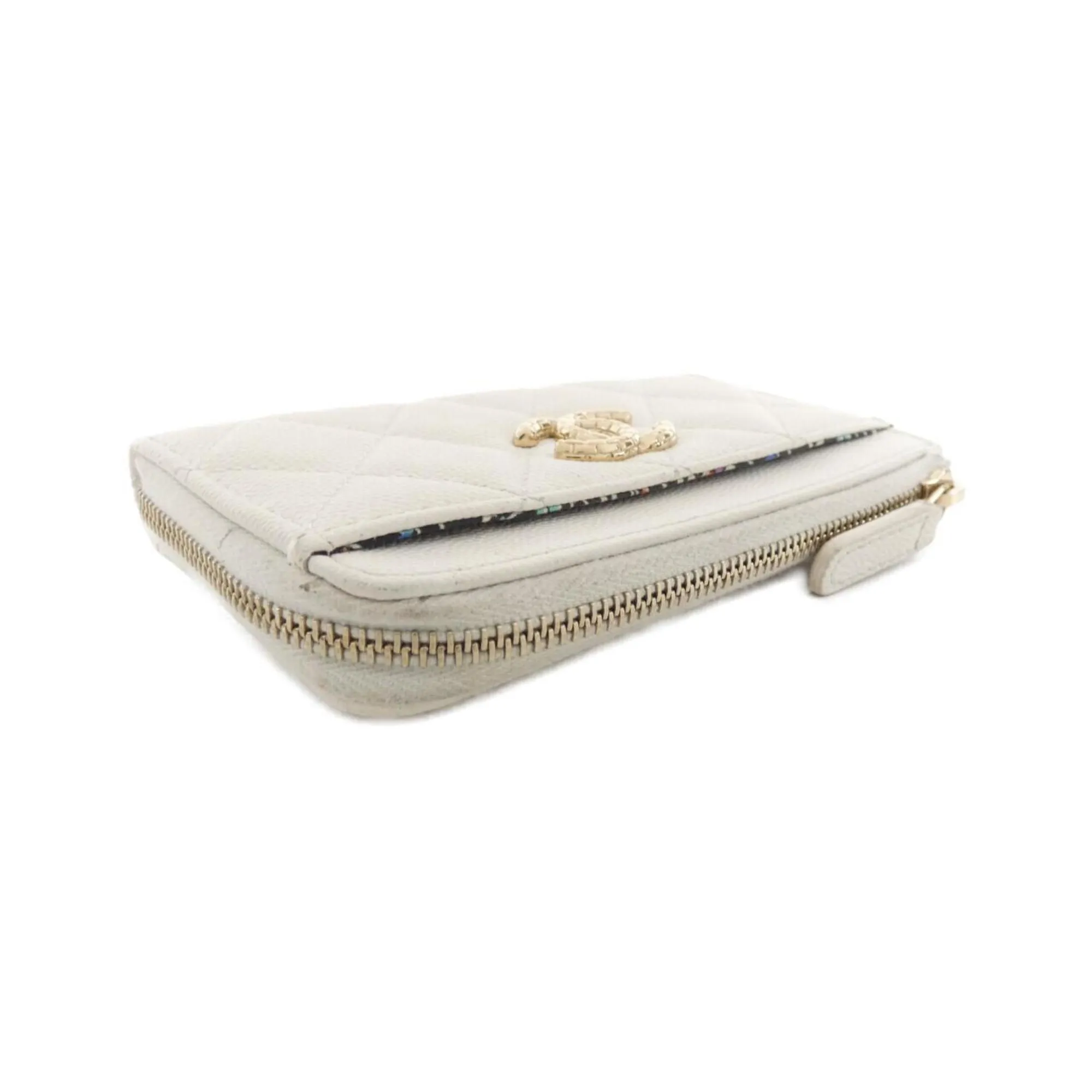 CHANEL White Card Holder