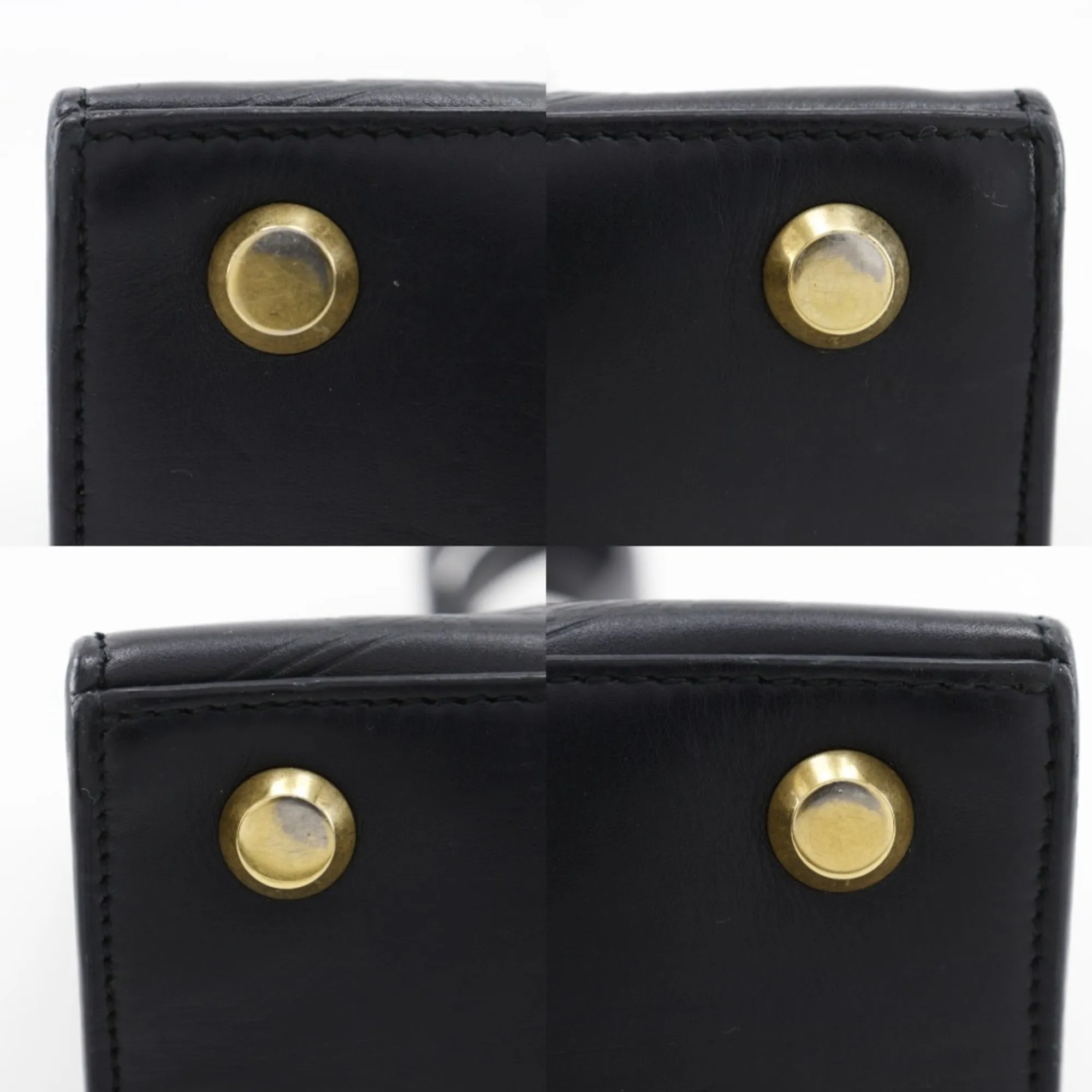 BALENCIAGA Black Monogram Leather Bag