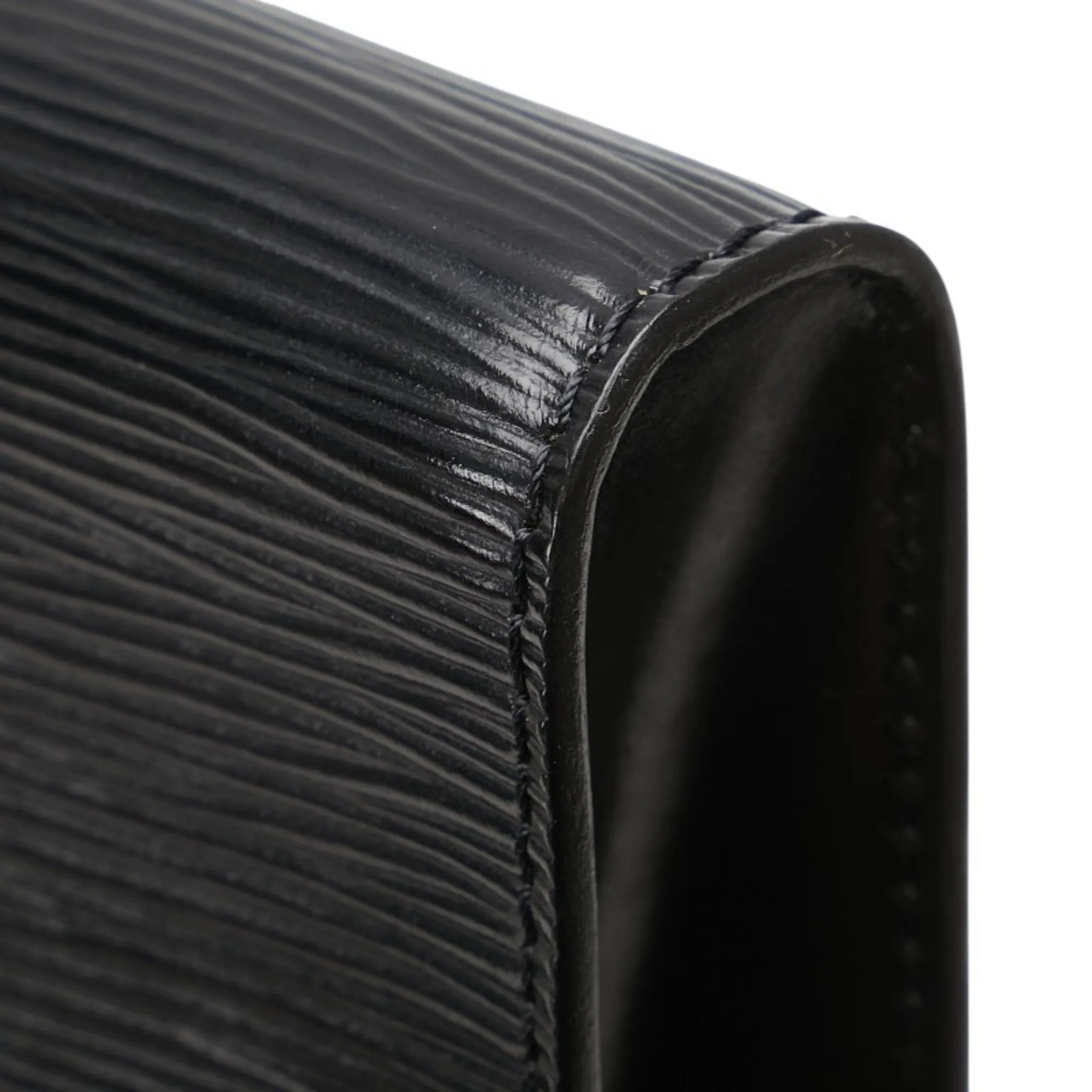 LOUIS VUITTON Black Leather Shoulder Bag