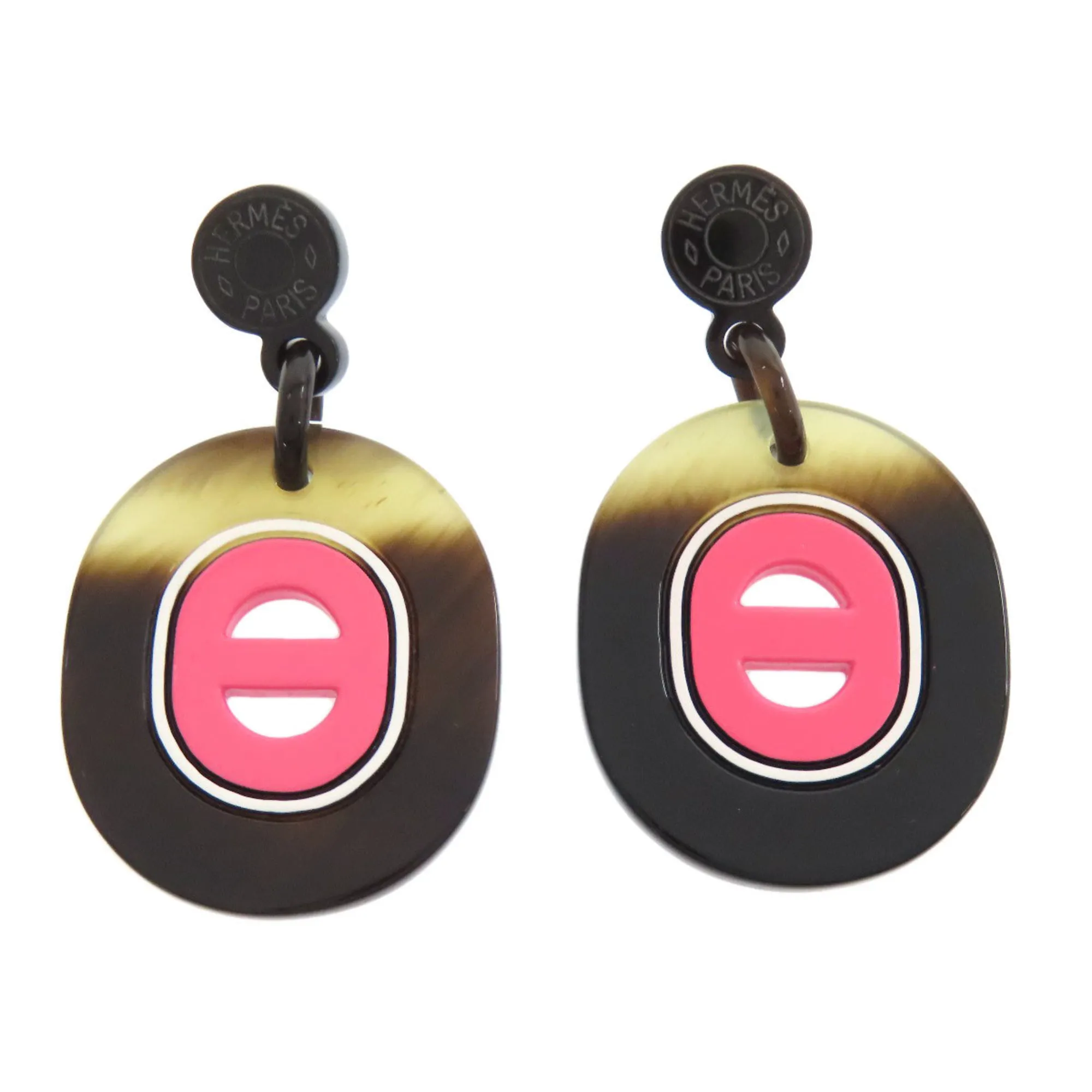 HERMES Brown Earrings