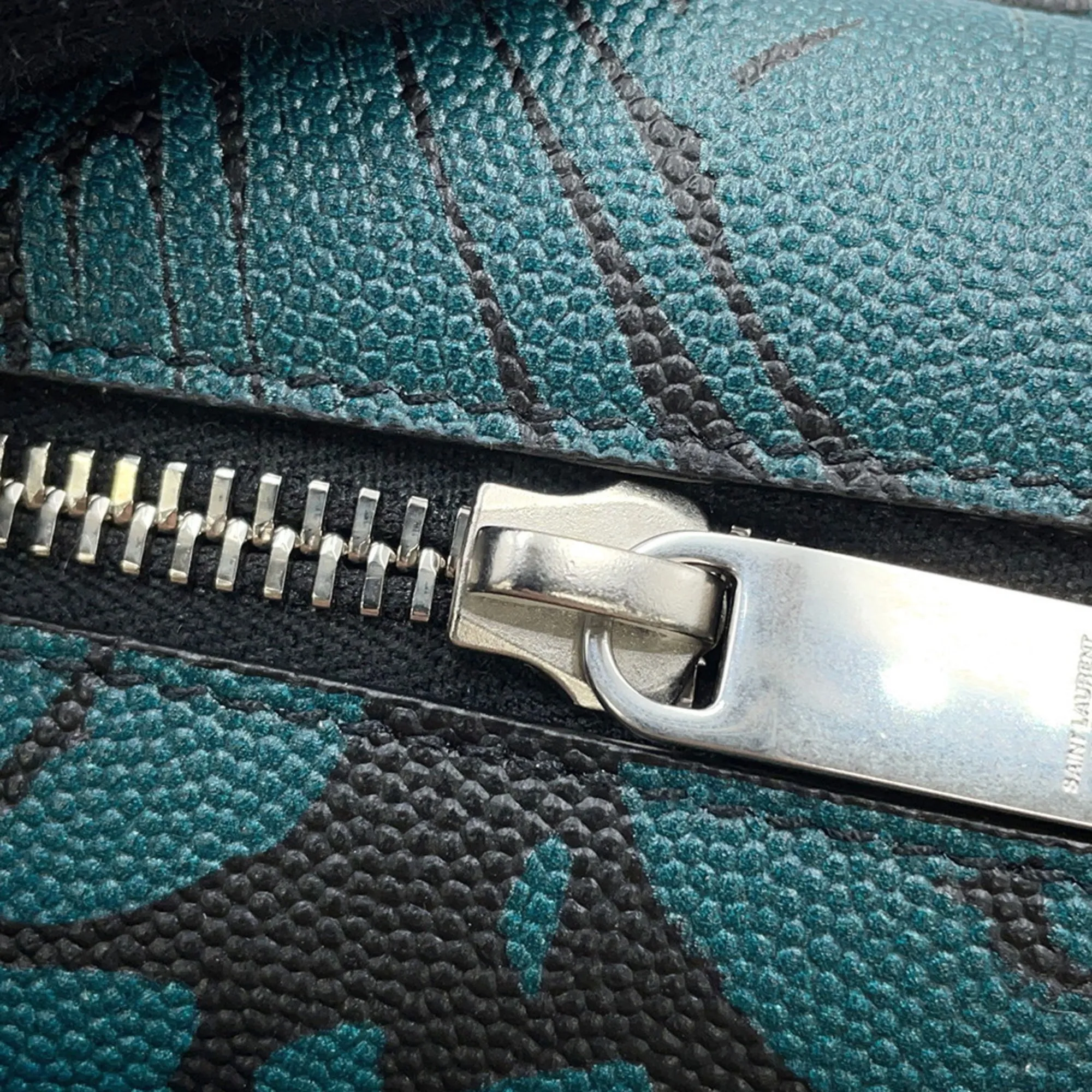 YVES SAINT LAURENT Black Leather Clutch Bag