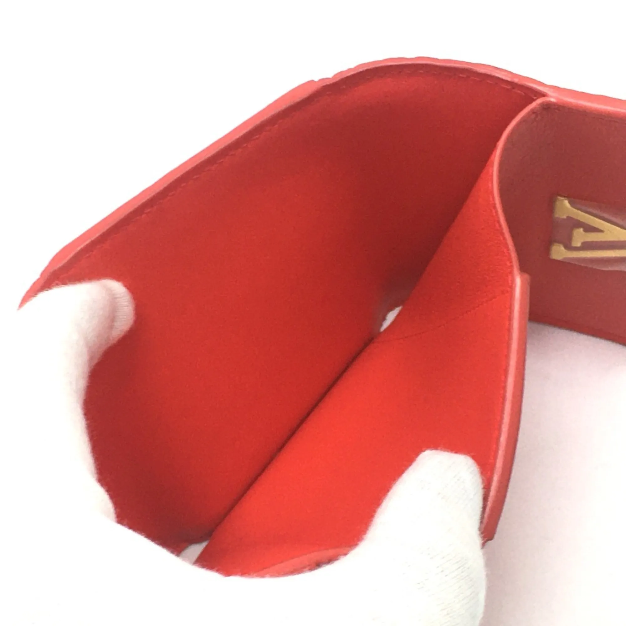 LOUIS VUITTON Red Leather Wallet