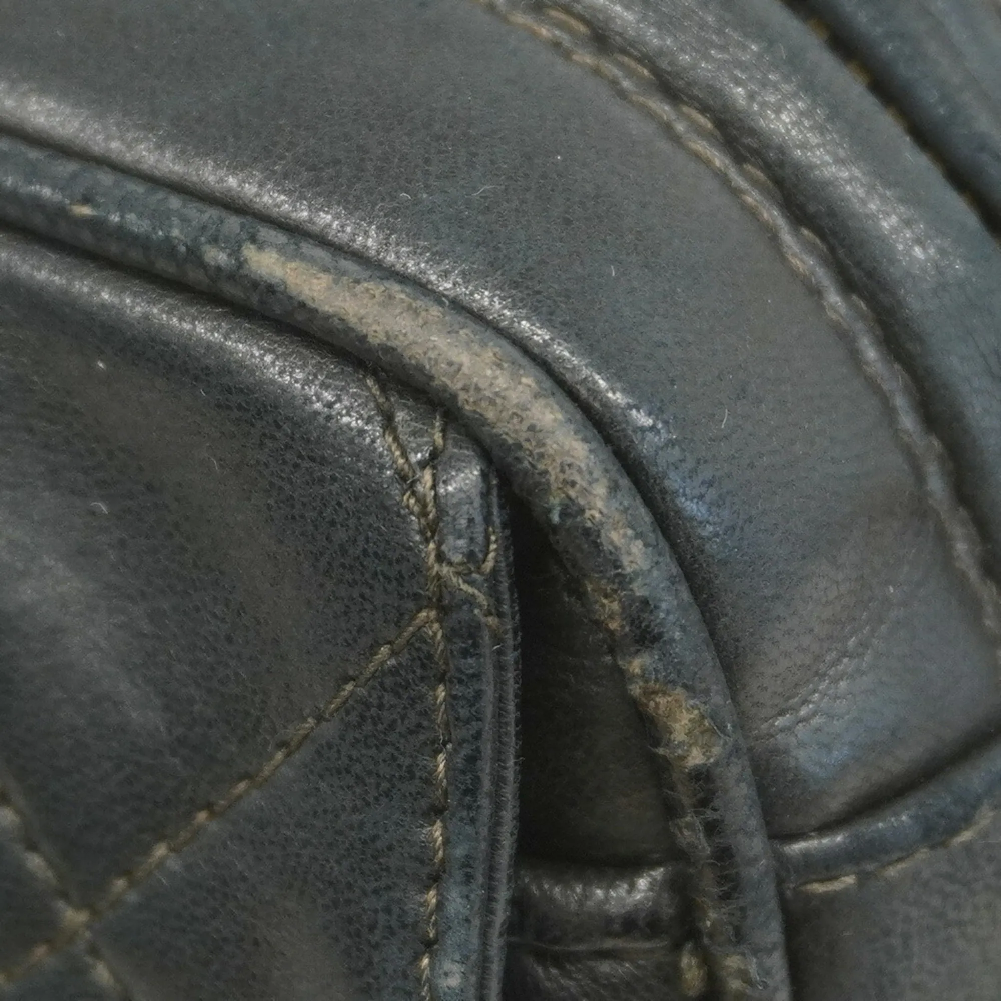 CHANEL Black Lambskin Leather Shoulder Bag