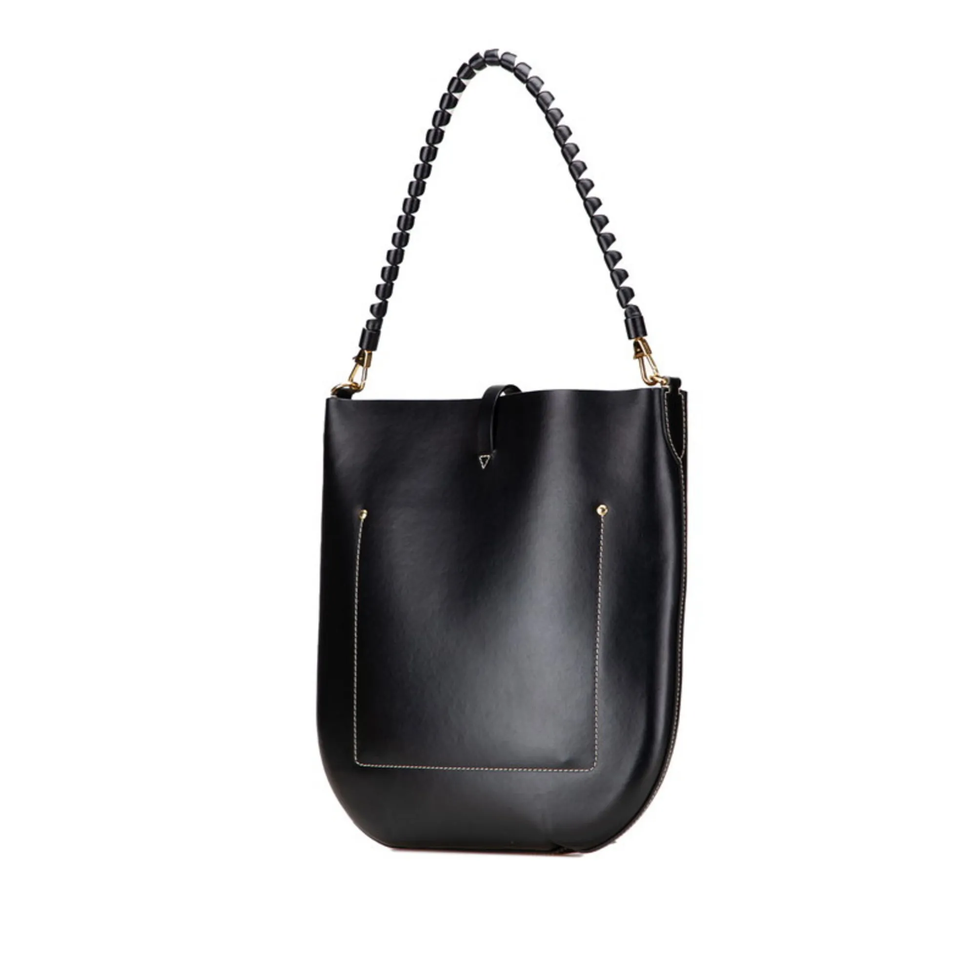 BURBERRY Black Leather Shoulder Bag