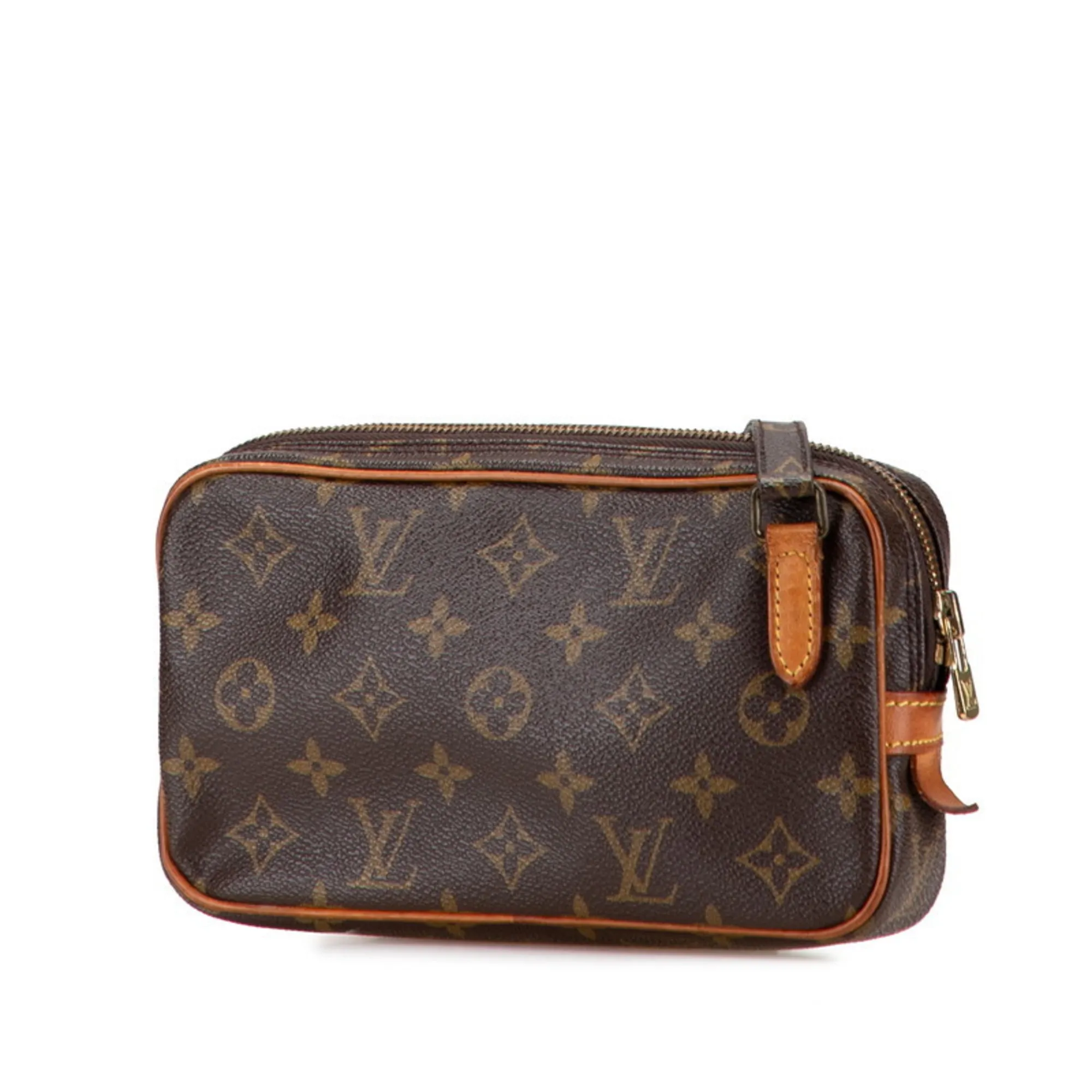 LOUIS VUITTON Brown Monogram Leather Shoulder Bag