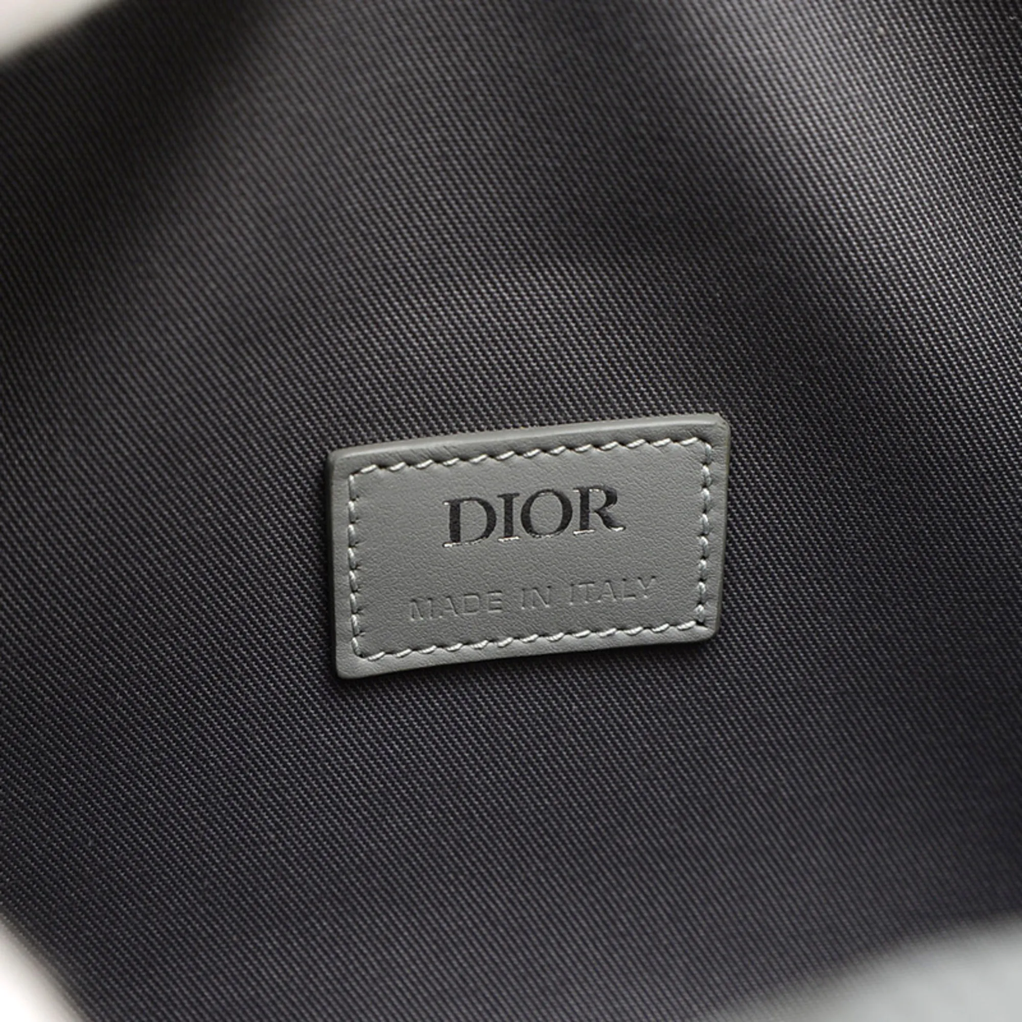DIOR Gray Leather Shoulder Bag