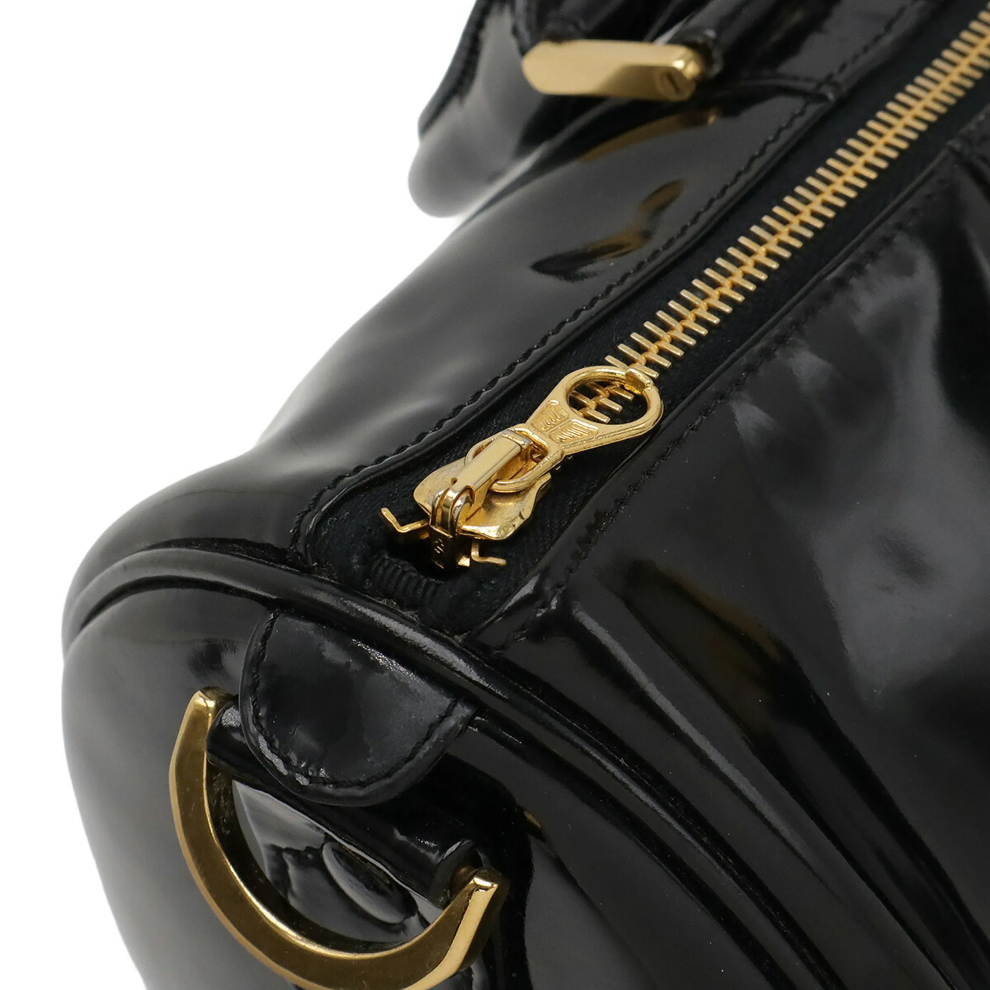 CHANEL Black Leather Logo Shoulder Bag