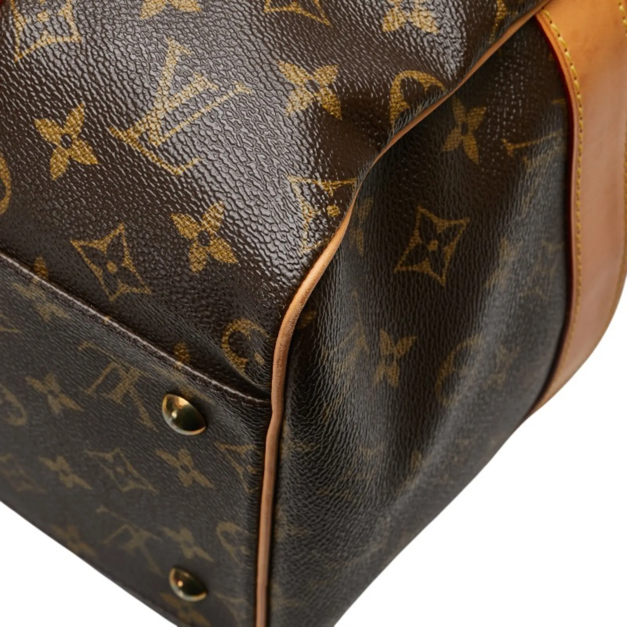 LOUIS VUITTON Brown Monogram Leather Boston Bag