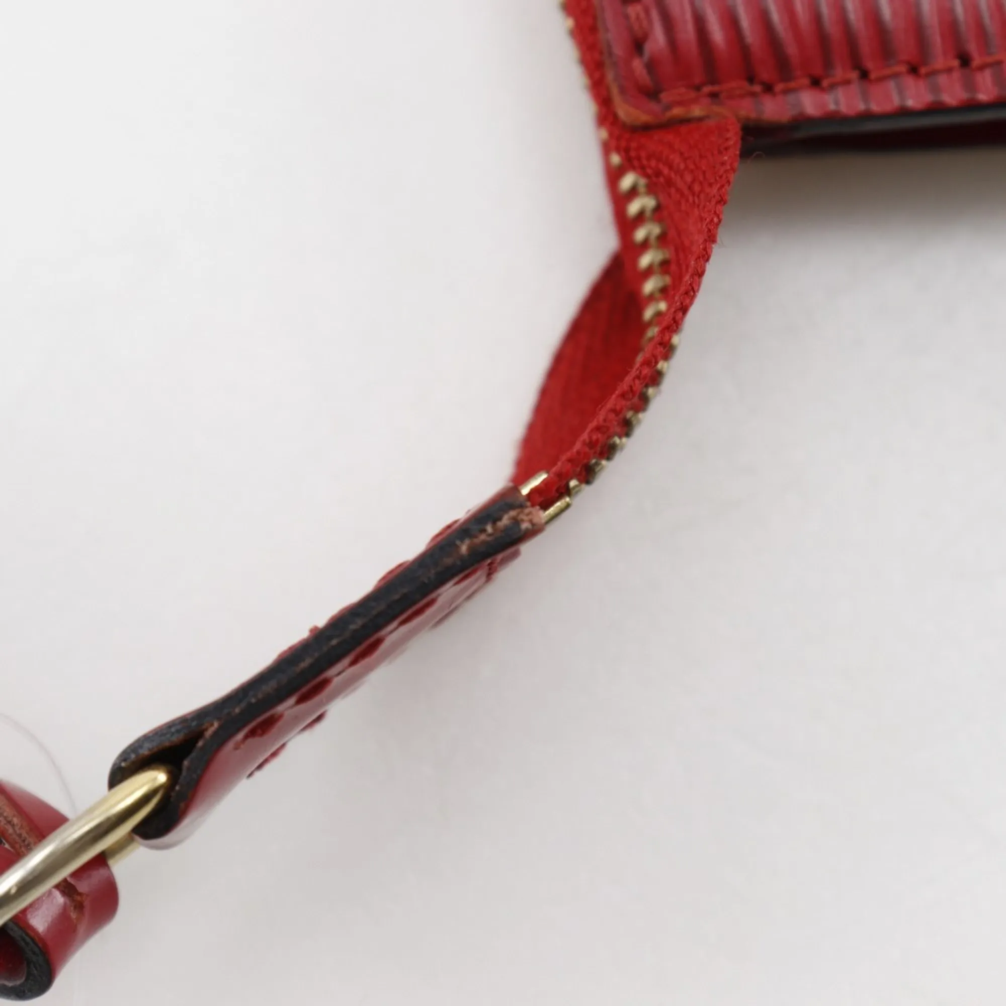 LOUIS VUITTON Red Leather Pouch