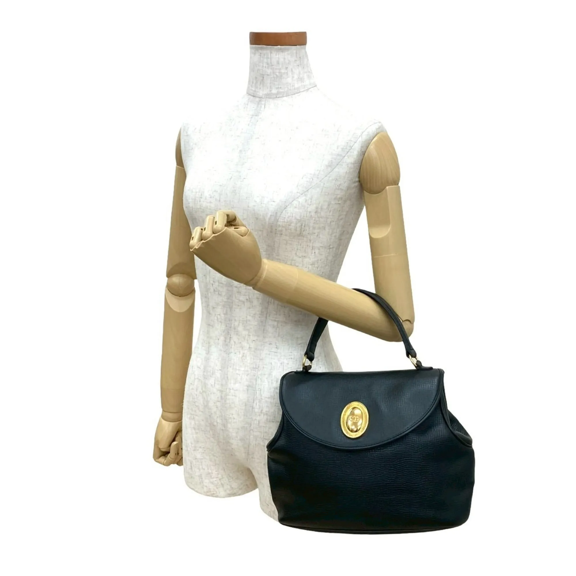 DIOR Black Leather Tote Bag