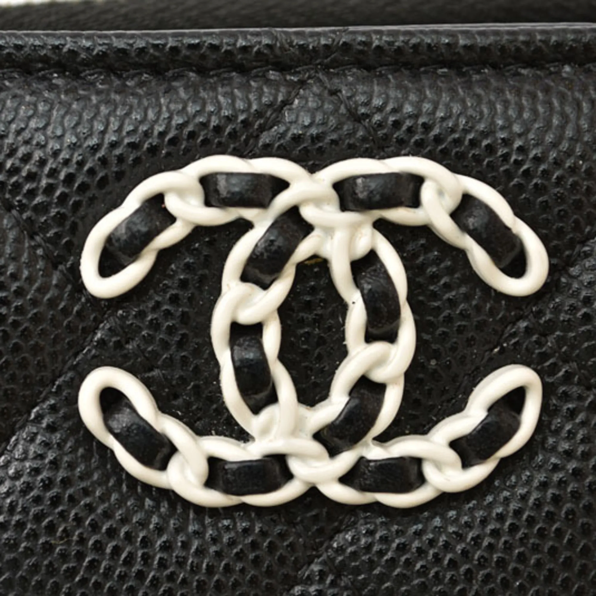 CHANEL Black Caviar Leather Wallet