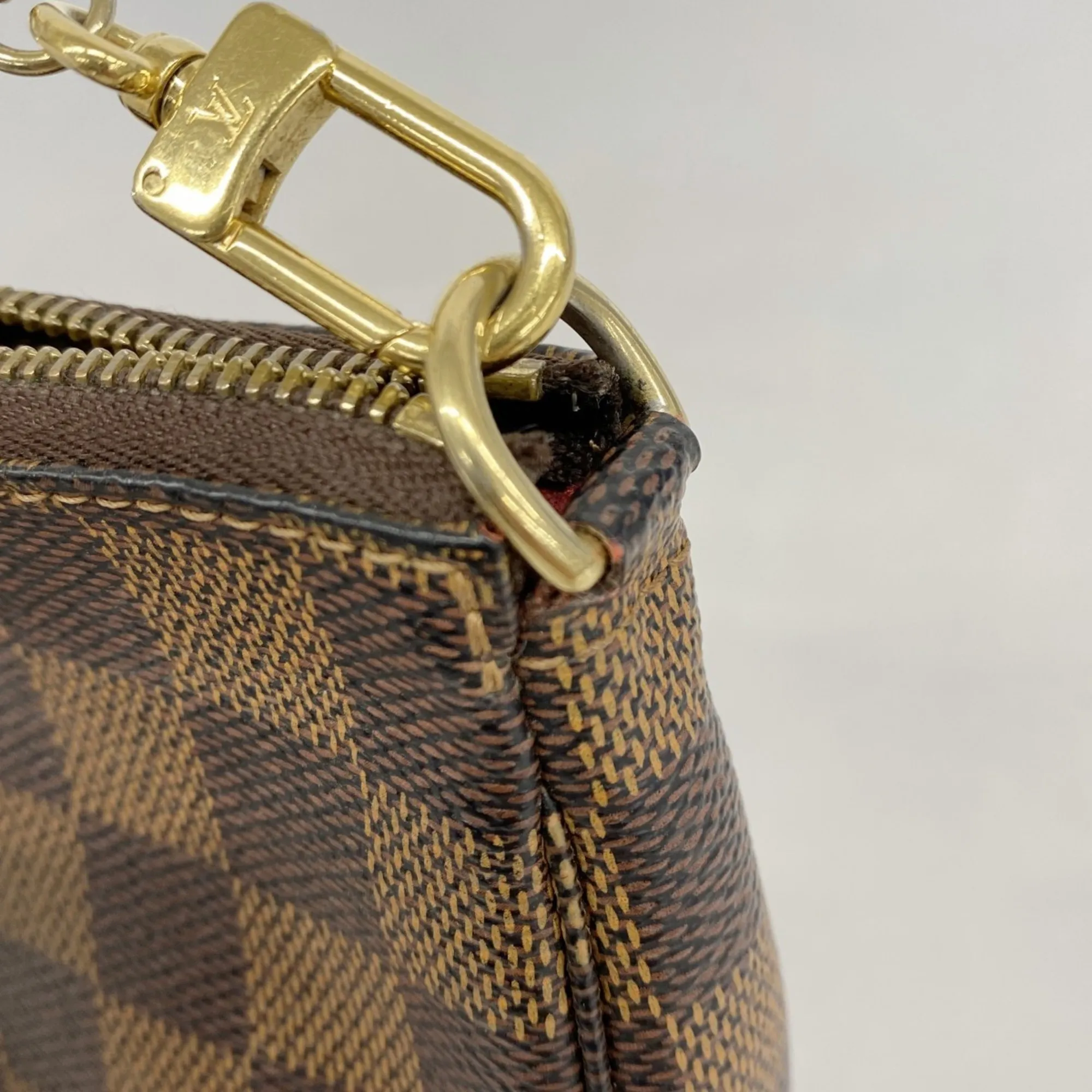 LOUIS VUITTON Brown Damier Pouch