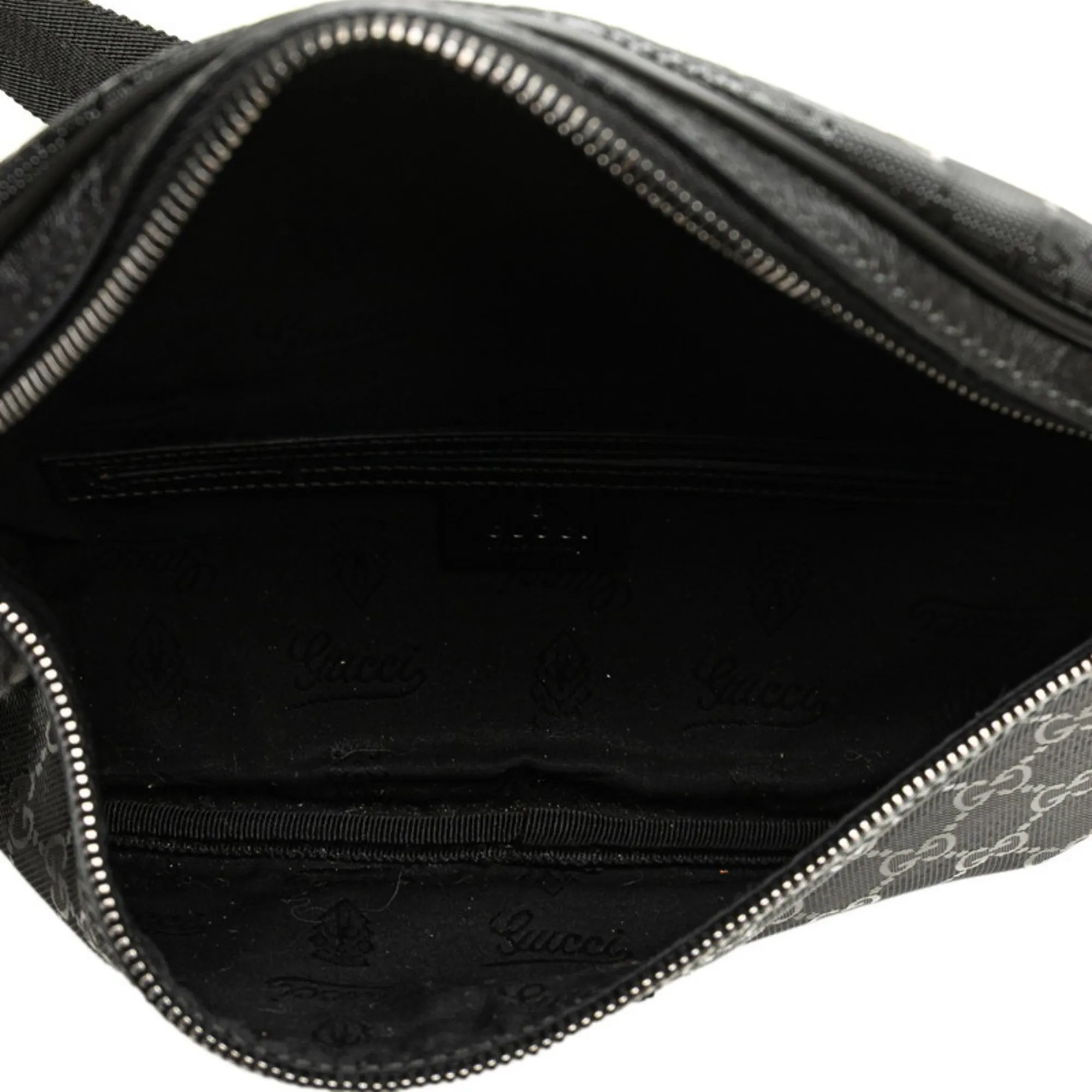 GUCCI Black Leather Fanny Pack