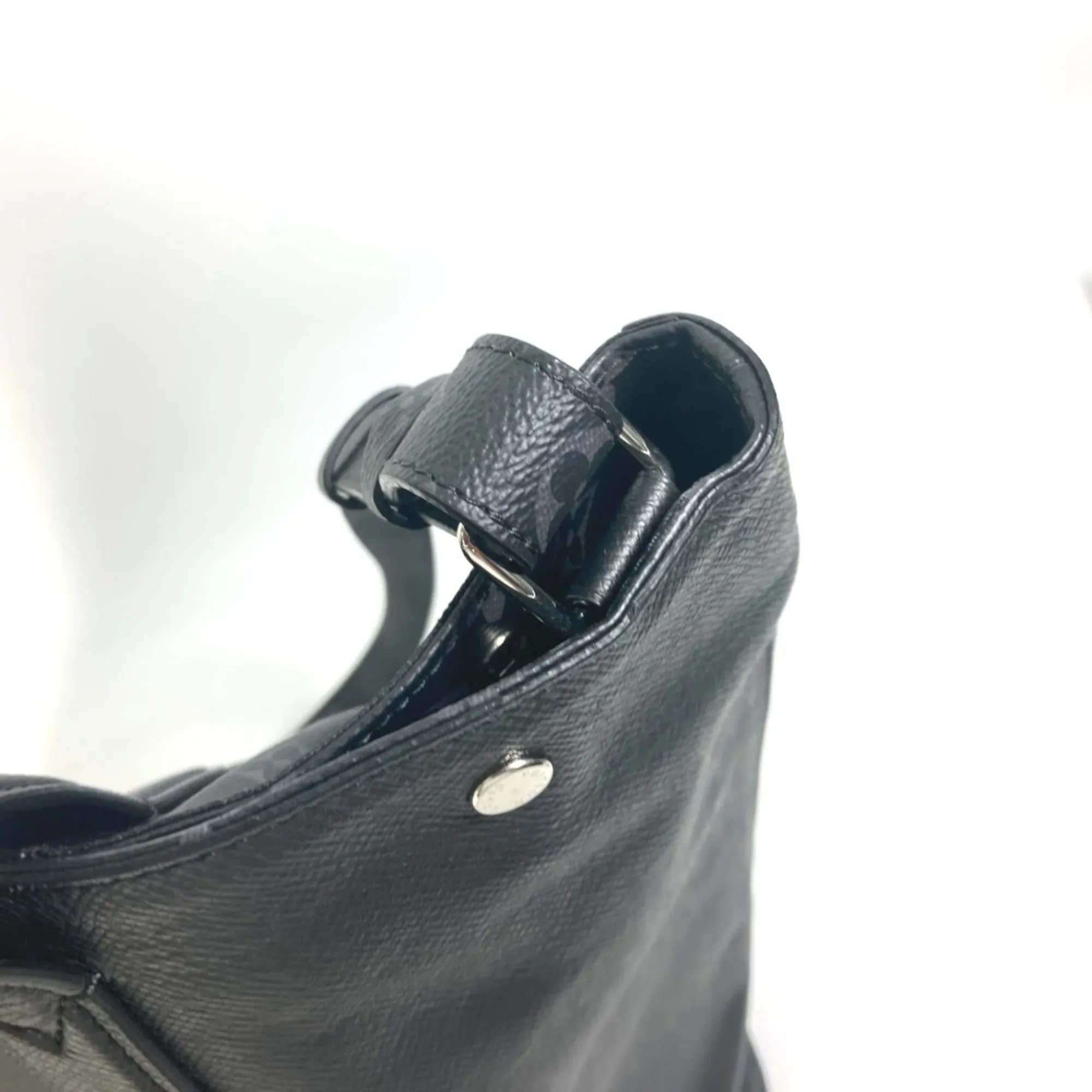 LOUIS VUITTON Black Monogram Leather Shoulder Bag