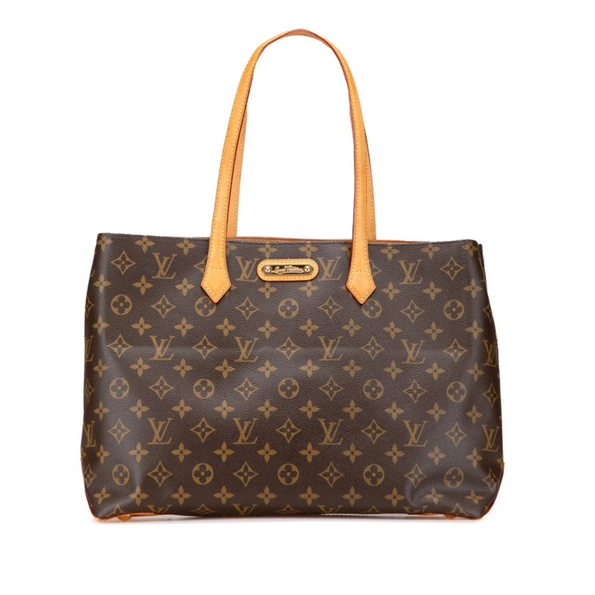 LOUIS VUITTON Brown Monogram Leather Tote Bag