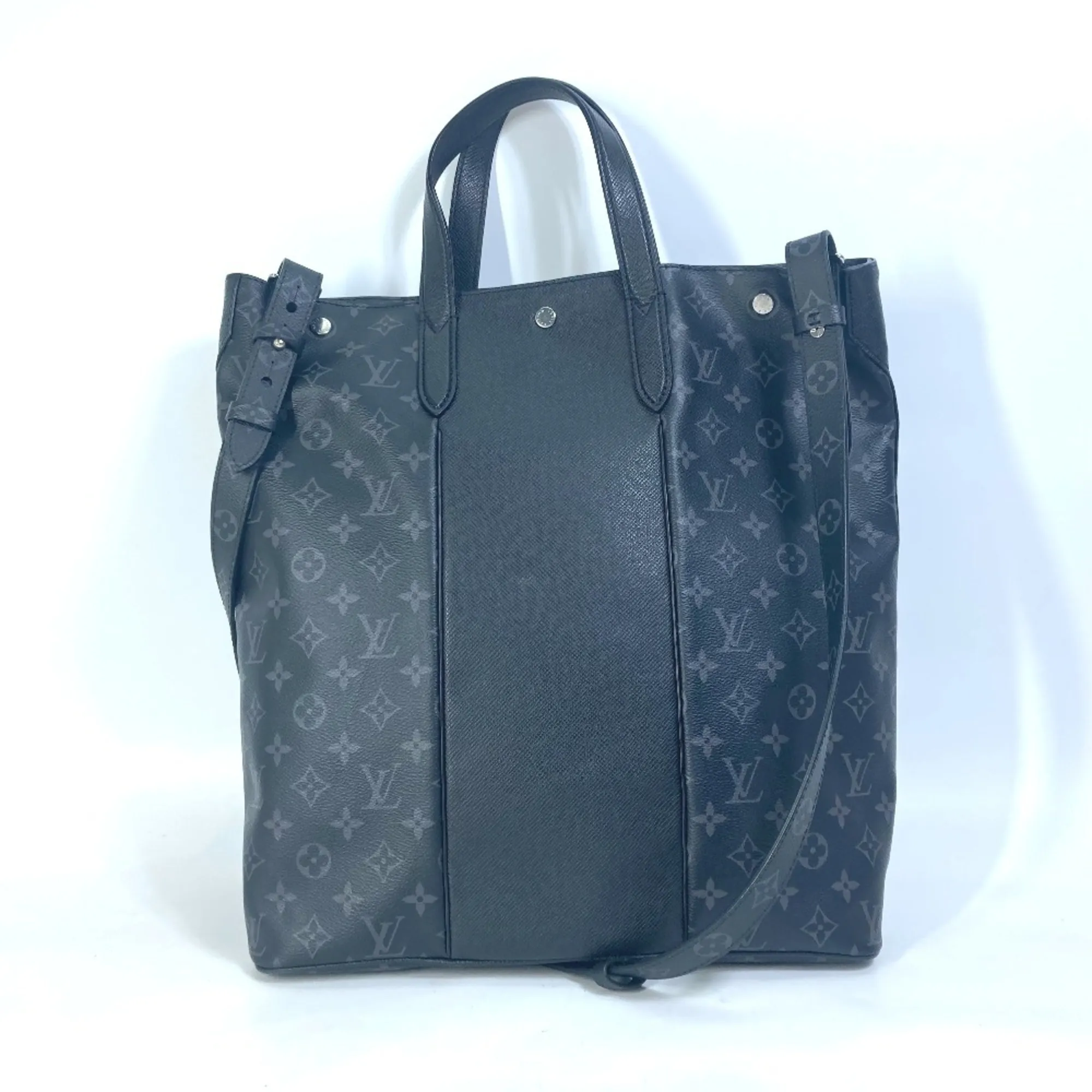 LOUIS VUITTON Black Monogram Leather Shoulder Bag