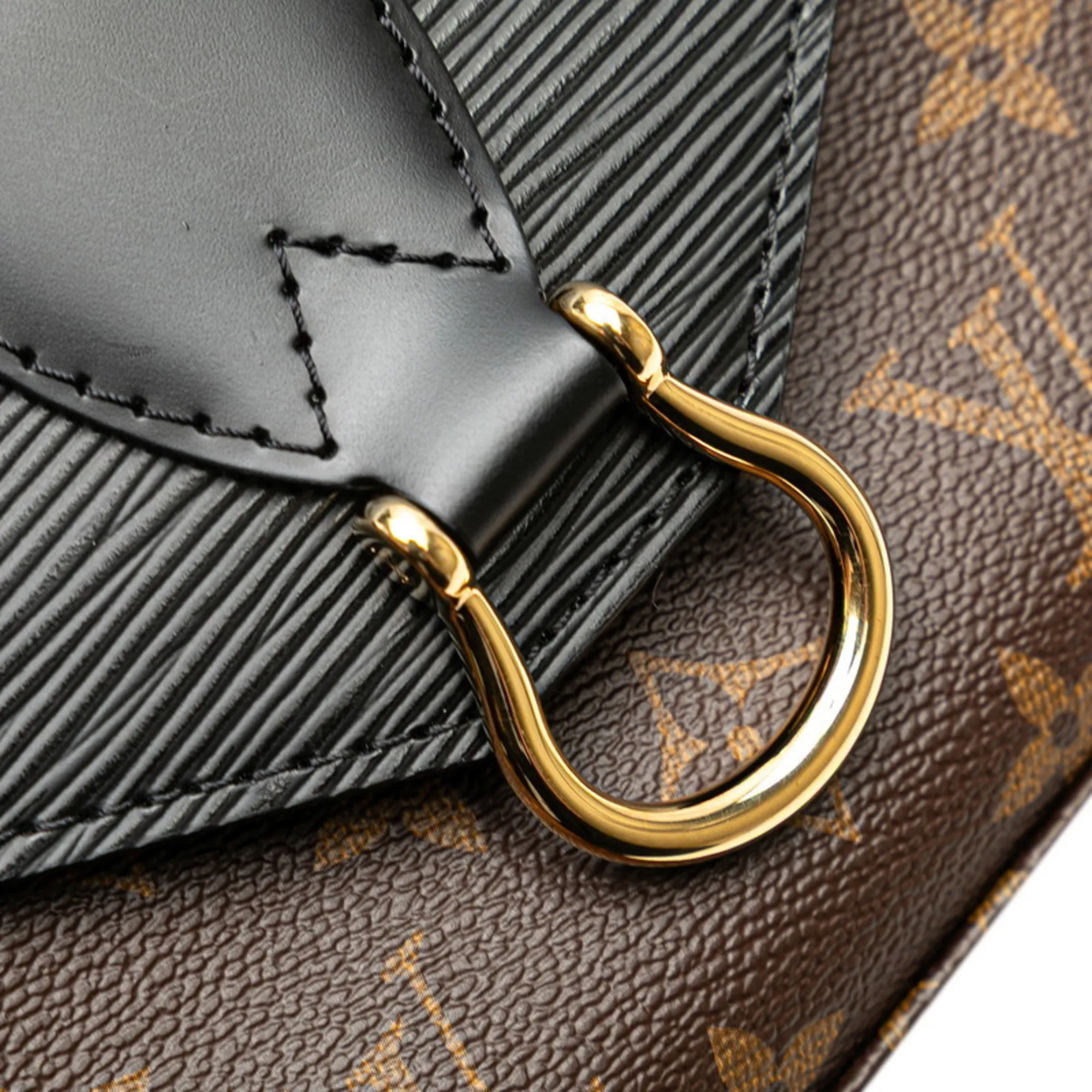 LOUIS VUITTON Brown Monogram Leather Shoulder Bag