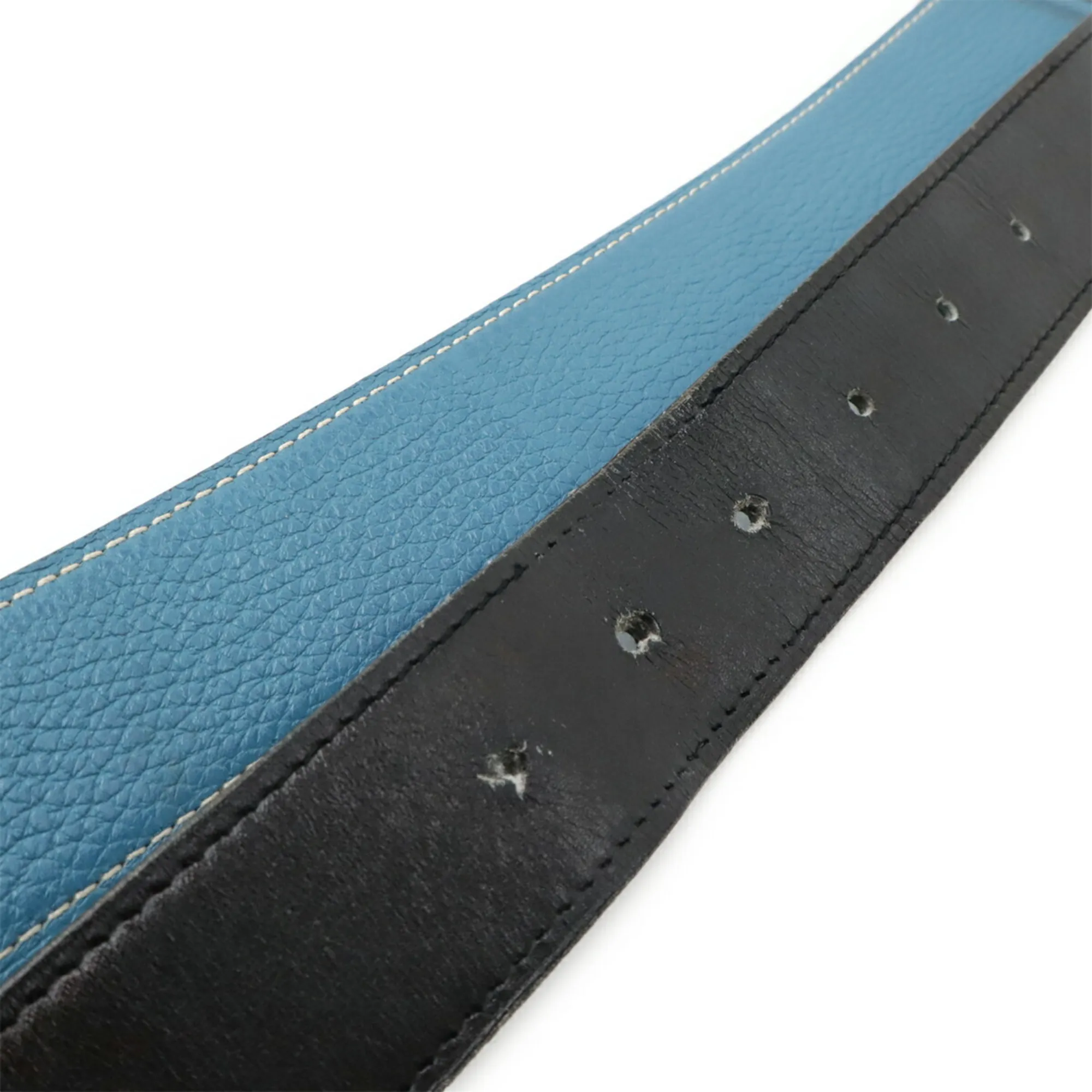 HERMES Black Leather Belt