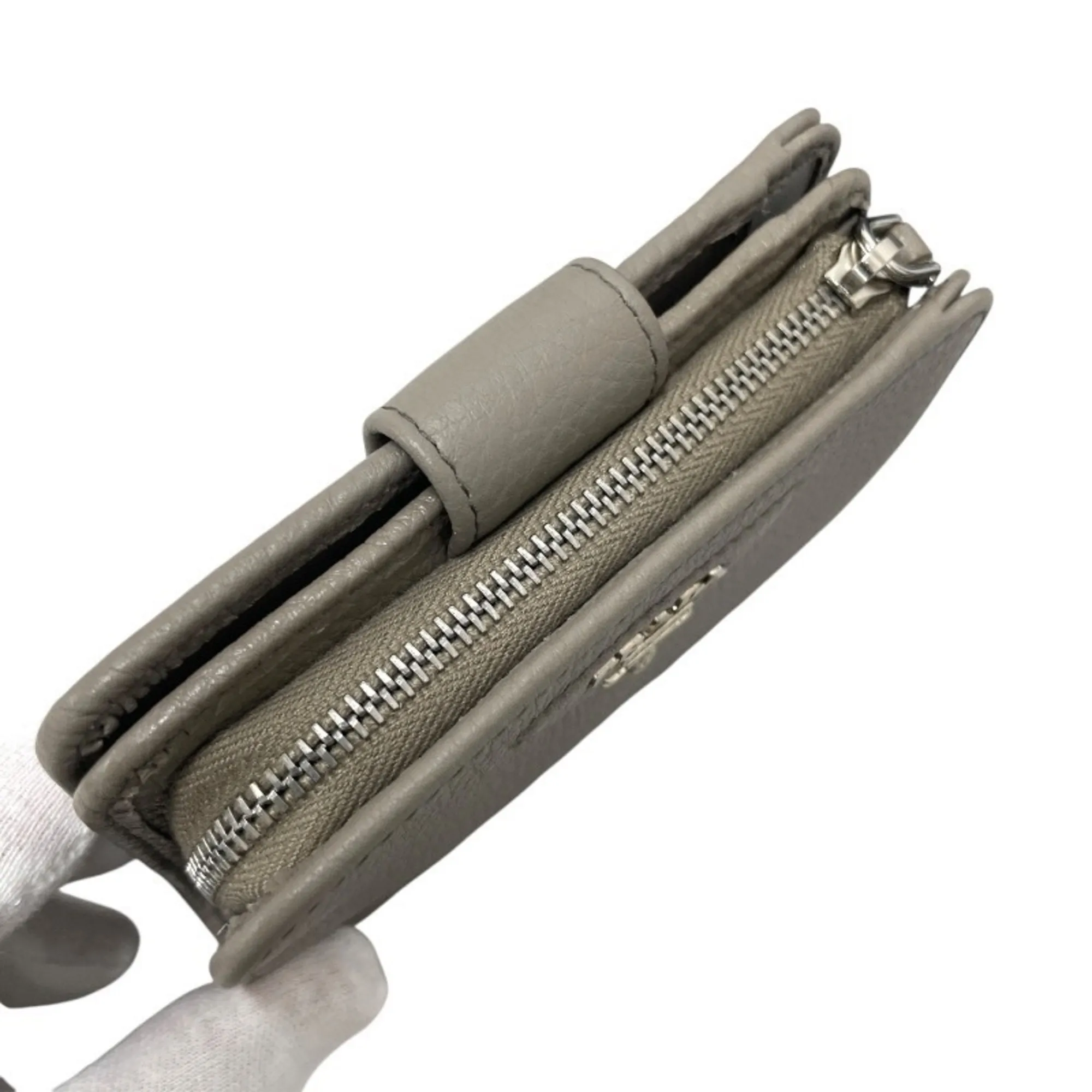 PRADA Gray Leather Wallet