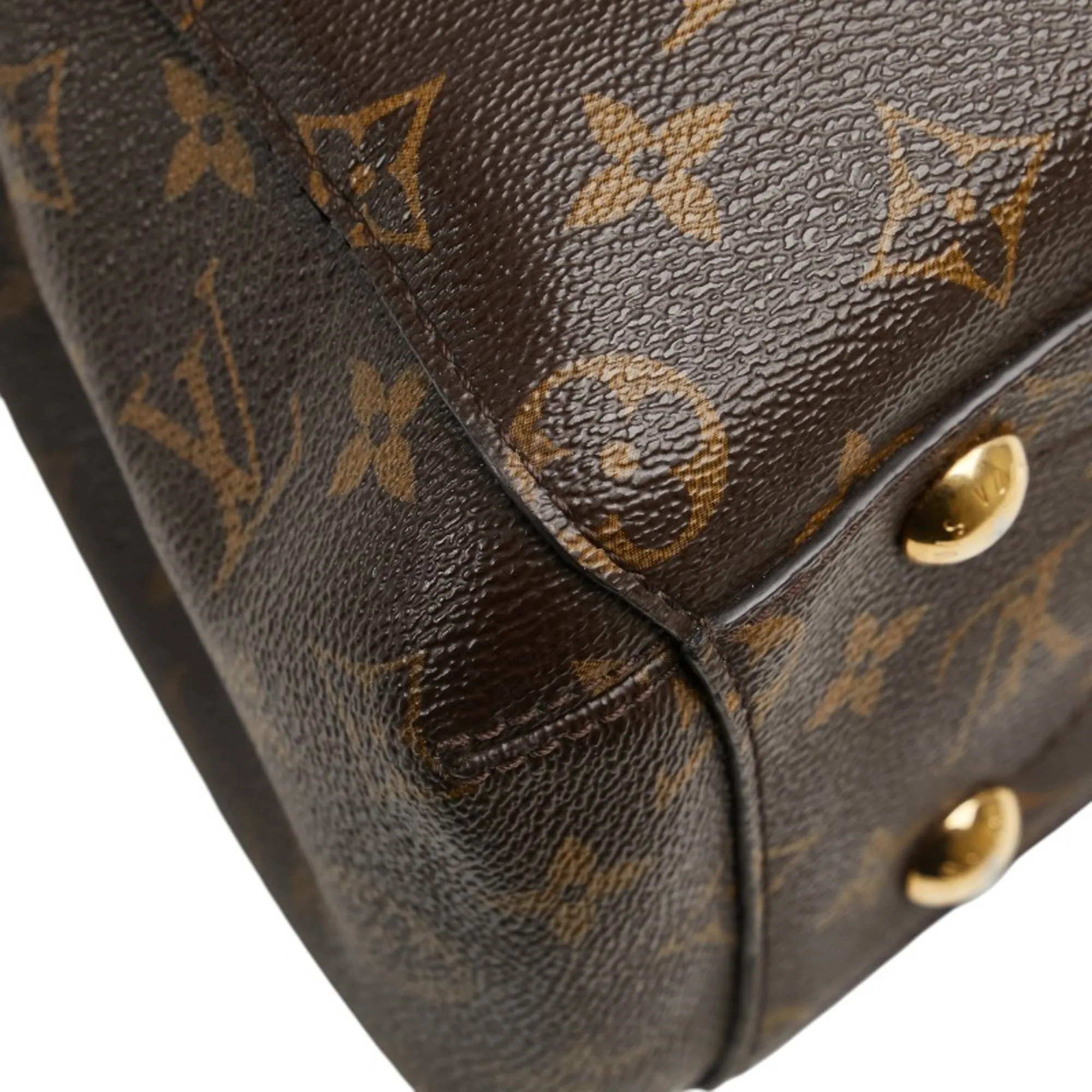LOUIS VUITTON Brown Monogram Leather Shoulder Bag