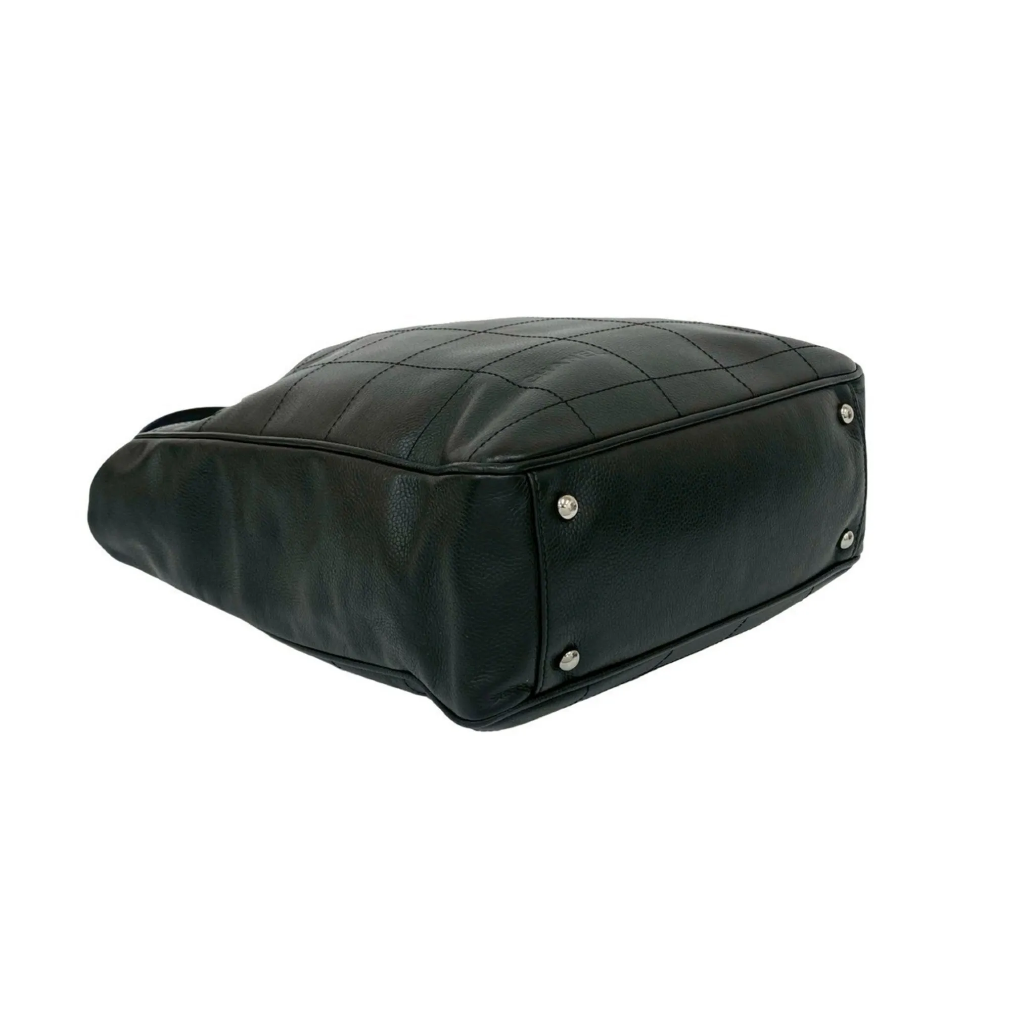 CHANEL Black Caviar Leather Tote Bag