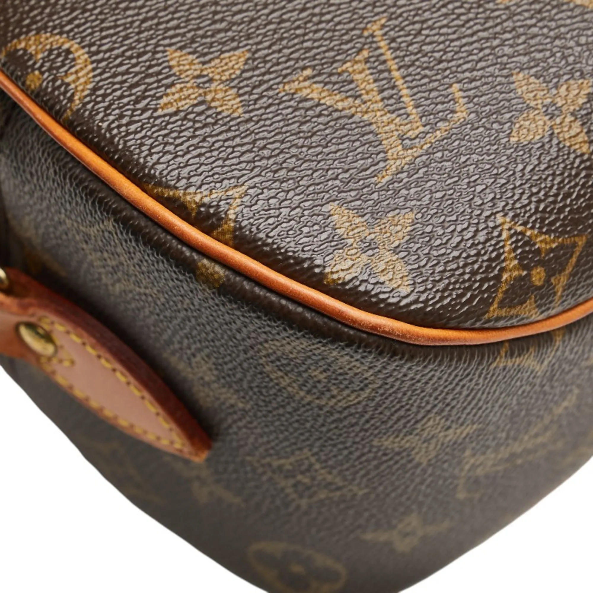 LOUIS VUITTON Brown Monogram Leather Shoulder Bag