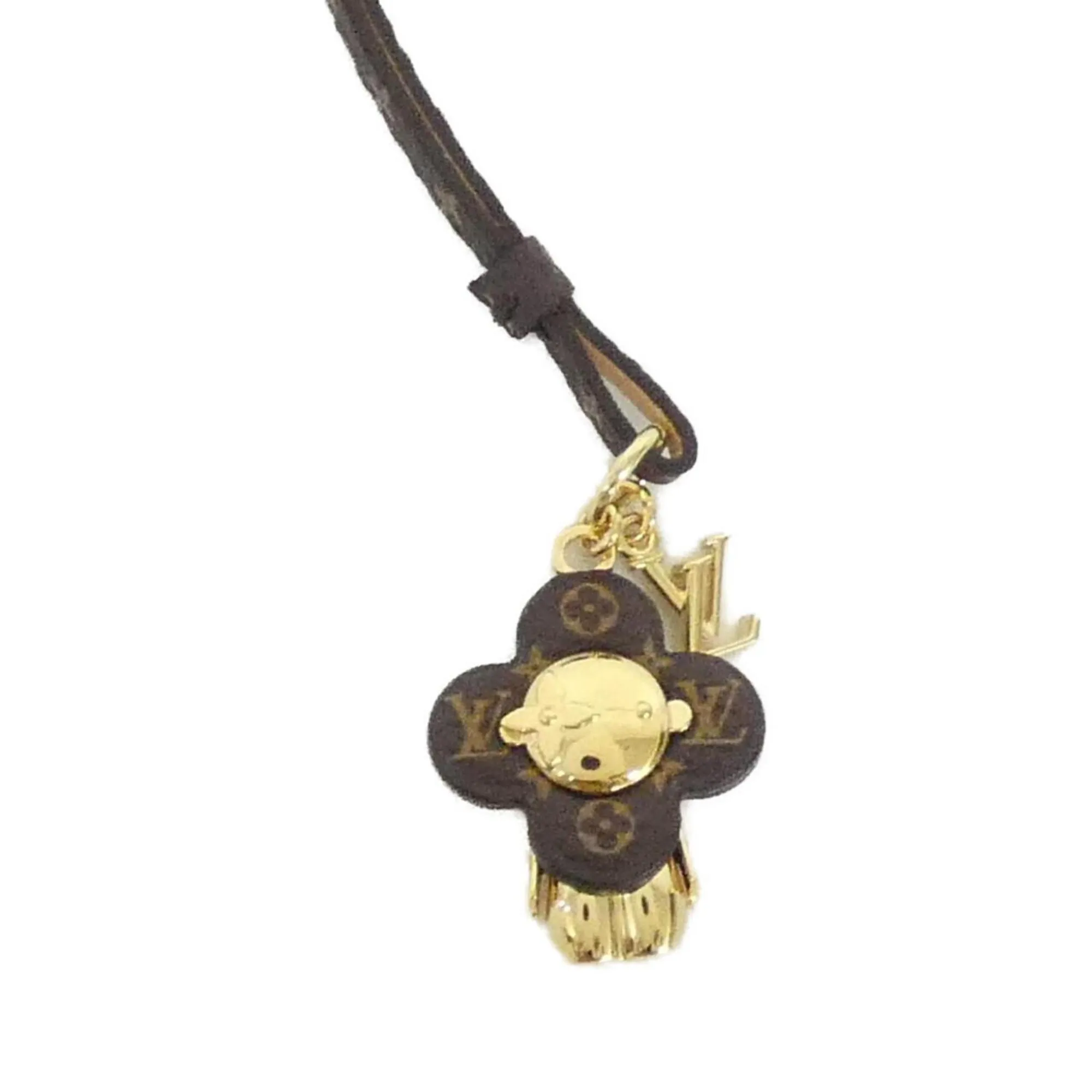 LOUIS VUITTON Brown Monogram Bag Charm
