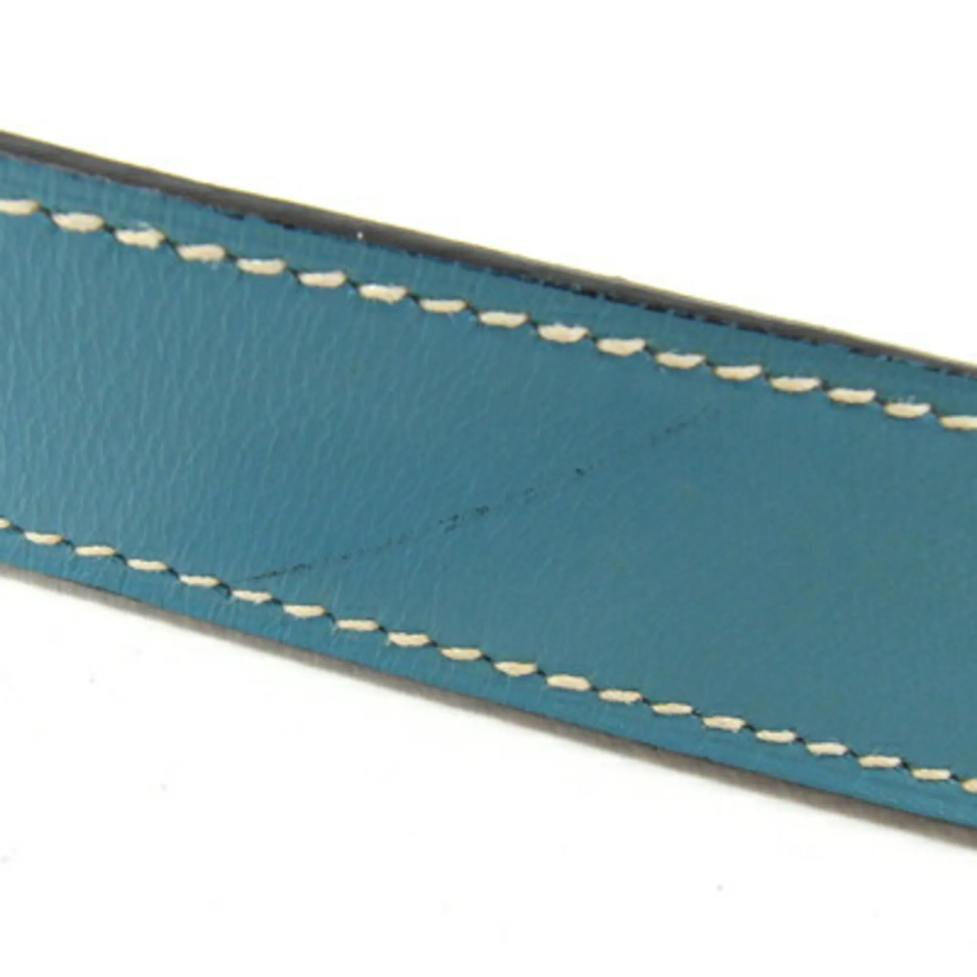 HERMES Blue Leather Shoulder Bag