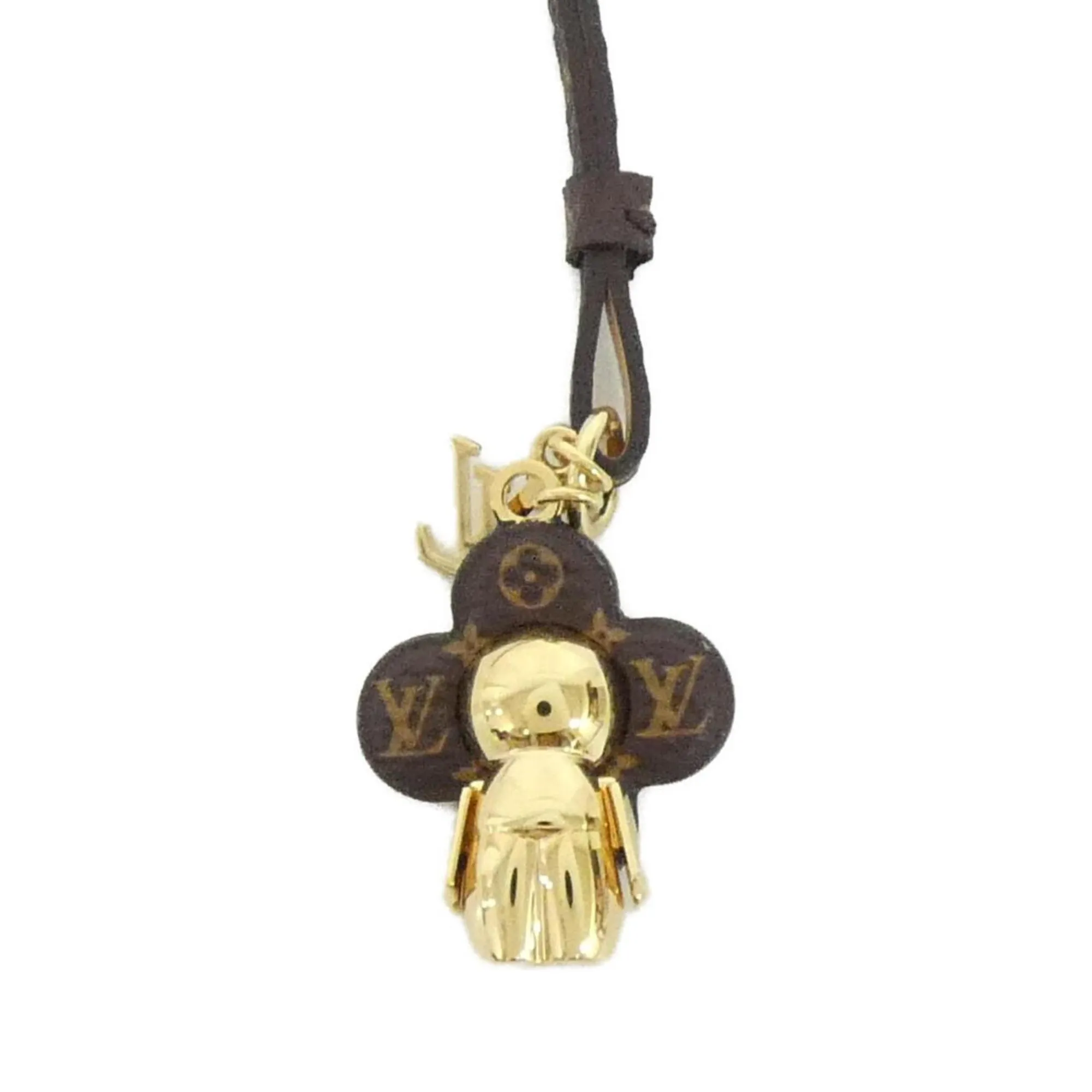 LOUIS VUITTON Brown Monogram Bag Charm