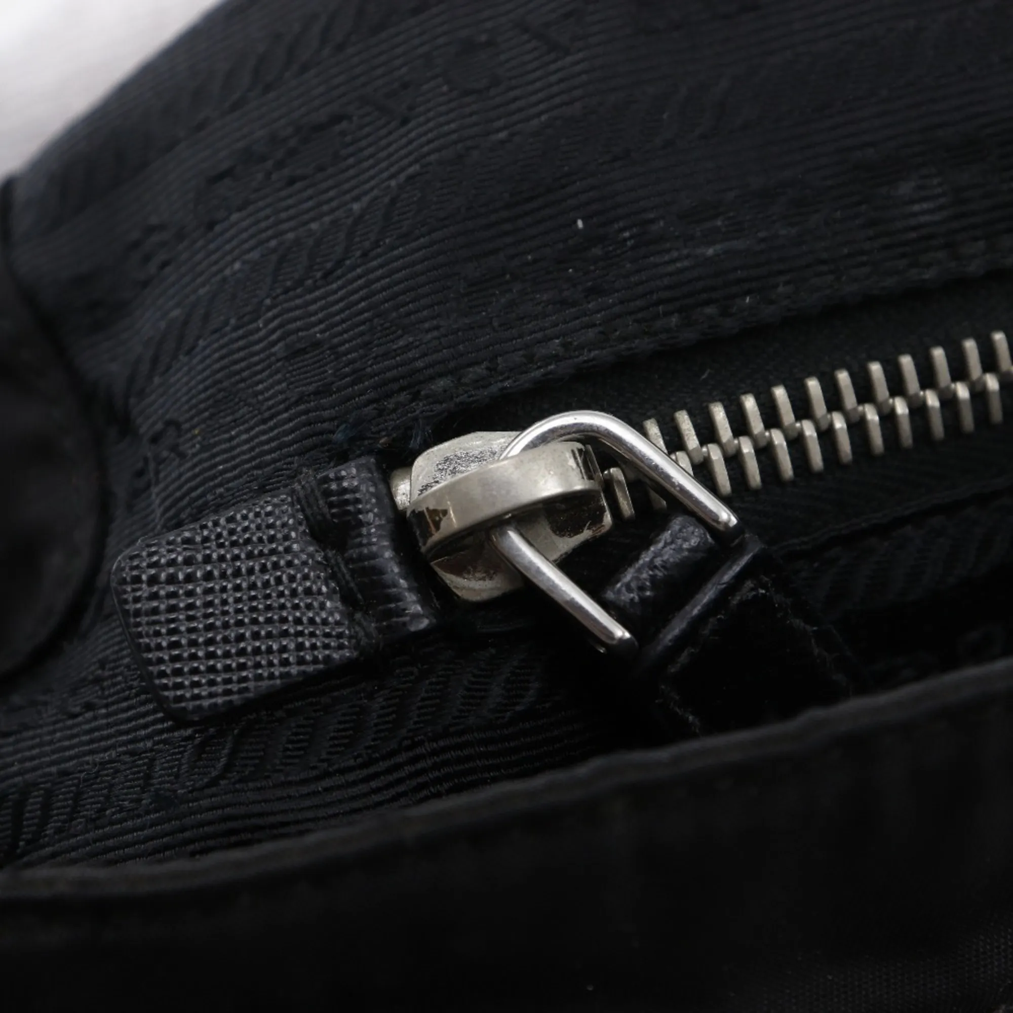 PRADA Black Leather Tote Bag