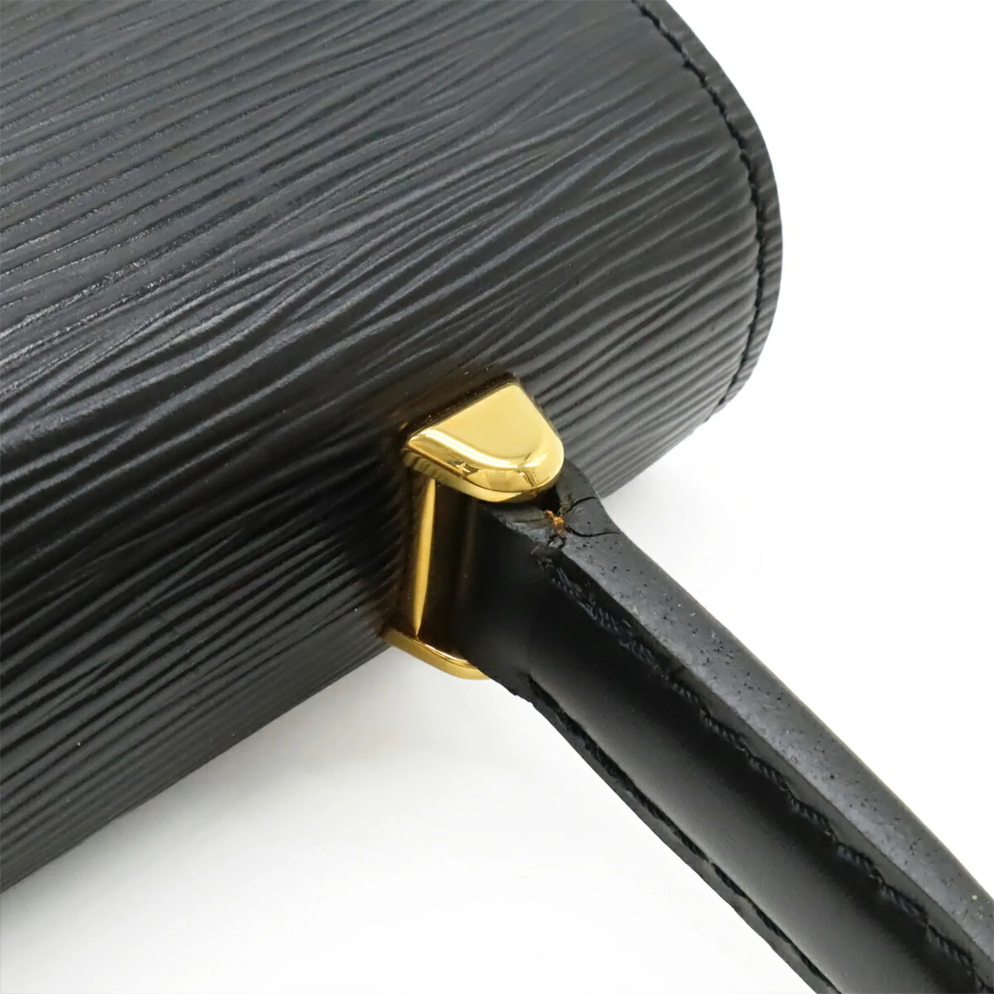 LOUIS VUITTON Black Leather Bag