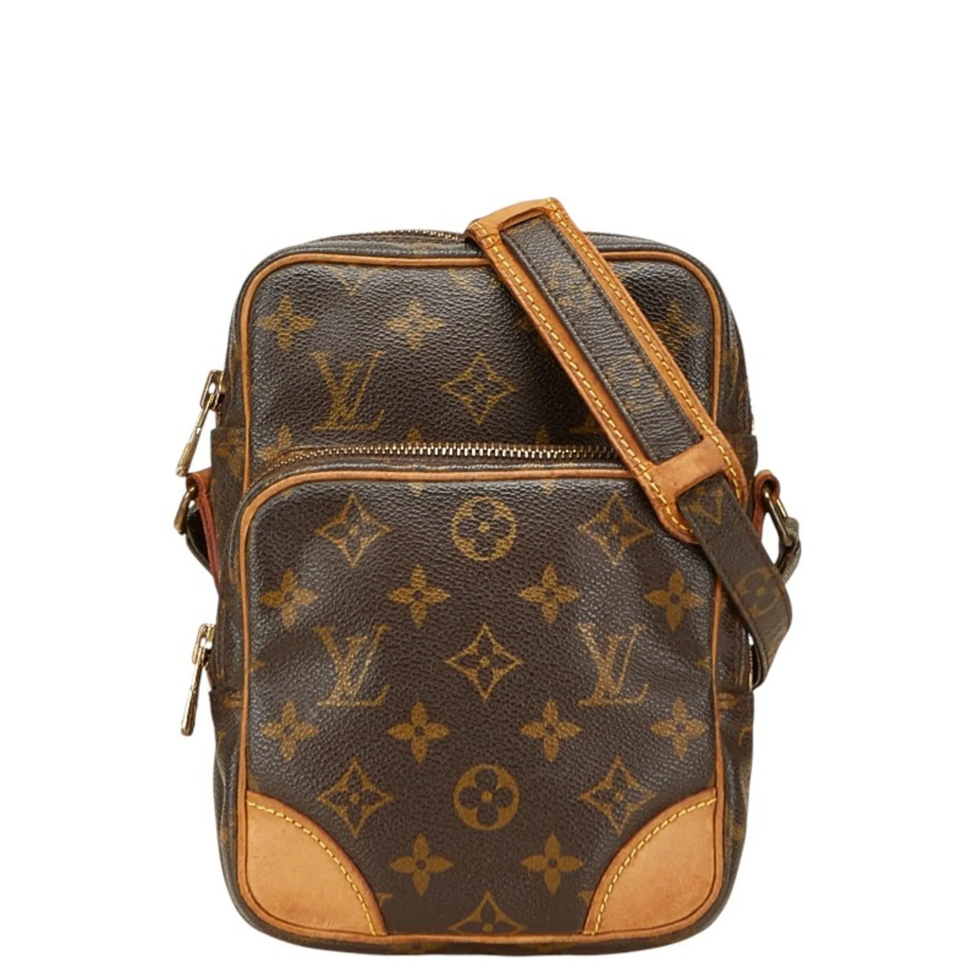 LOUIS VUITTON Brown Monogram Leather Shoulder Bag