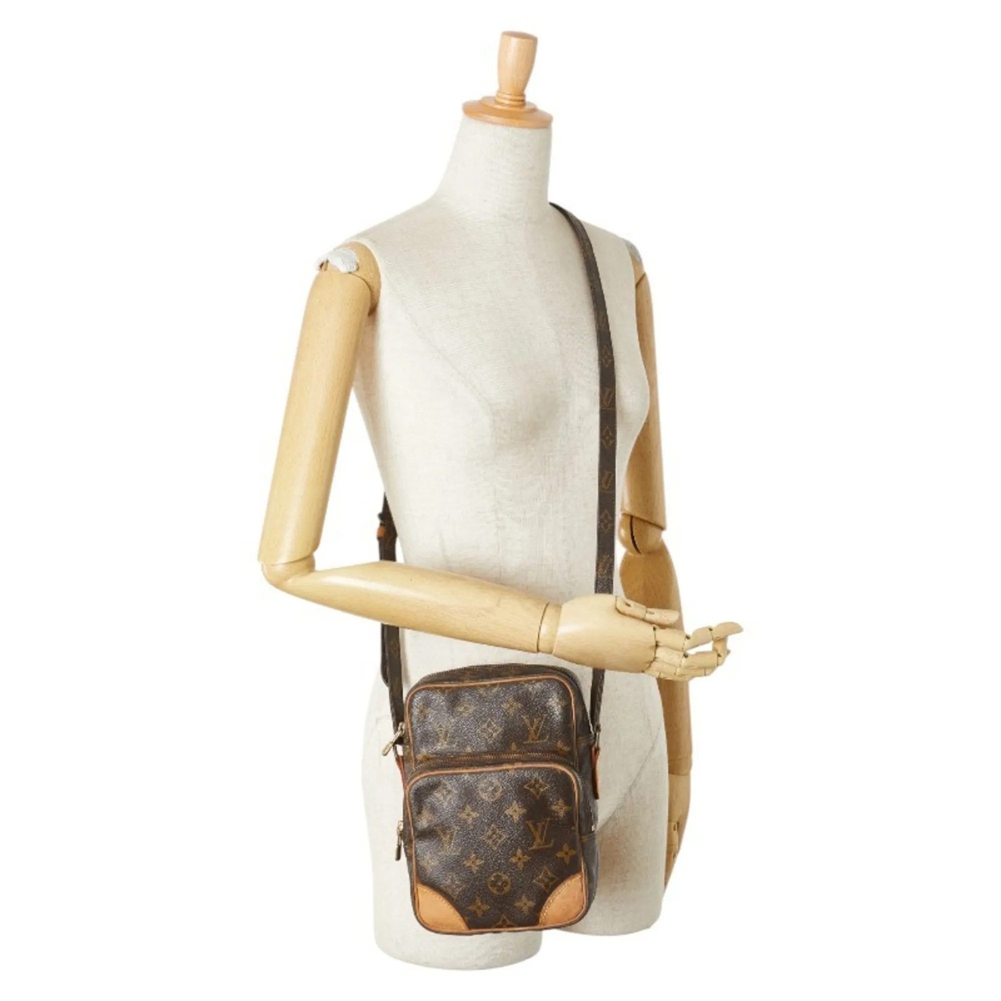 LOUIS VUITTON Brown Monogram Leather Shoulder Bag