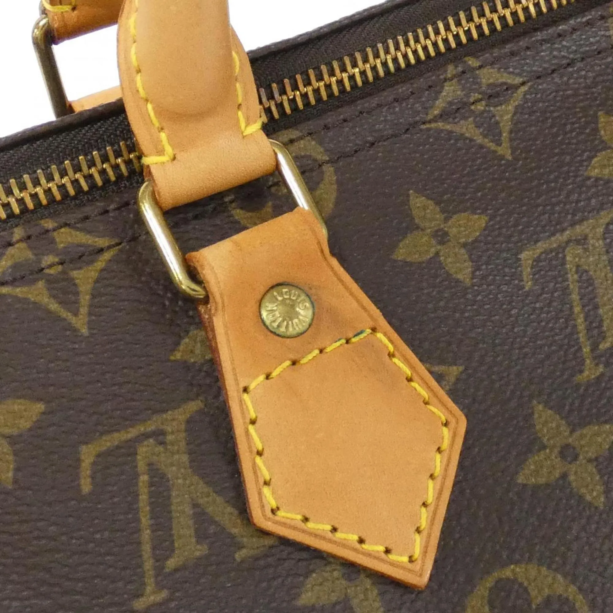 LOUIS VUITTON Brown Monogram Speedy 25 Boston Bag