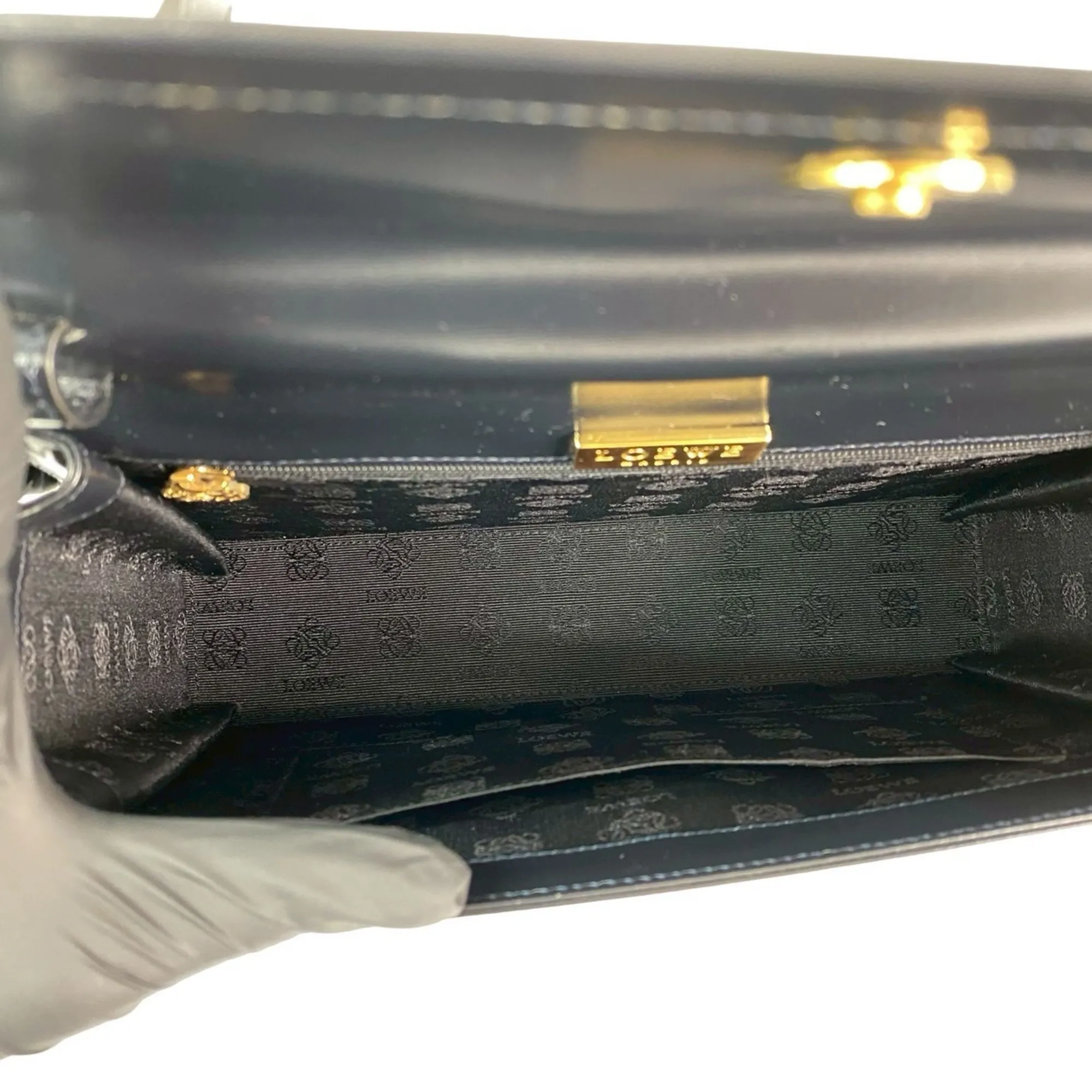 LOEWE Blue Leather Shoulder Bag